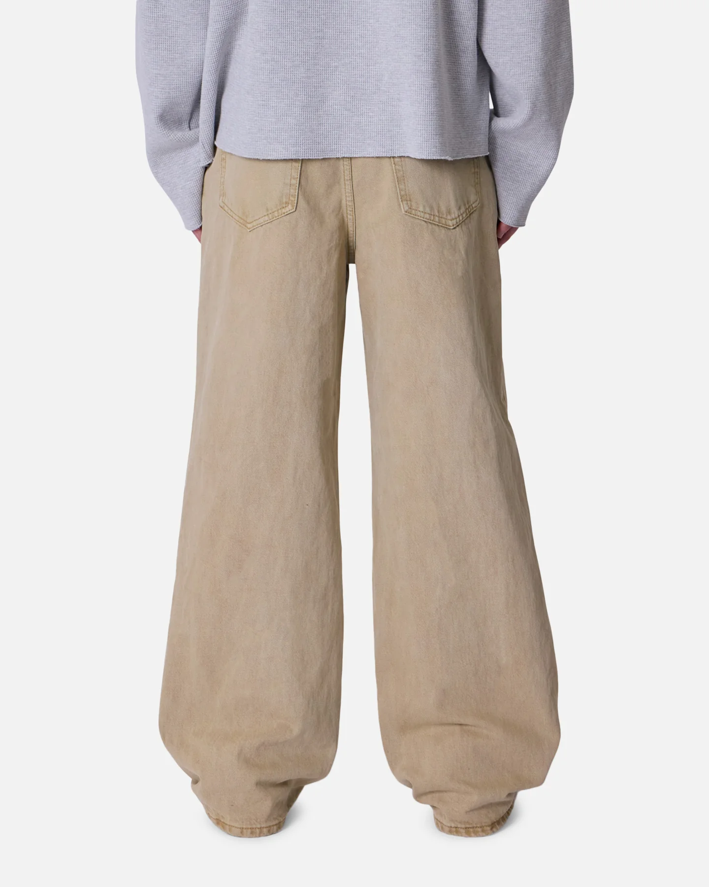 MNML V733 All Washed Up Denim Jeans Tan - Image 4