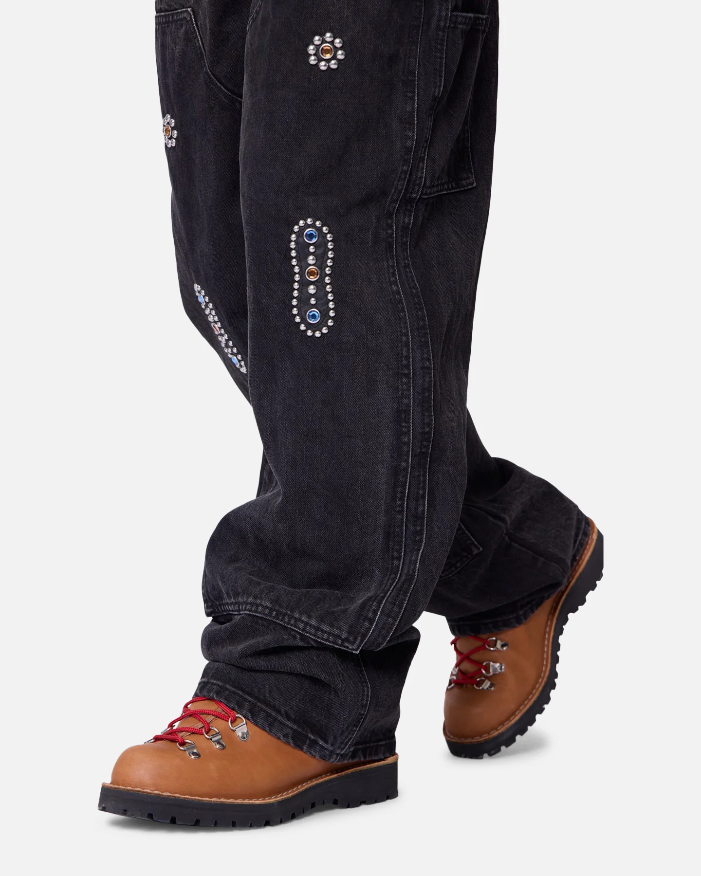 MNML V734 Western Jewel Denim Jeans Washed Black - Image 6