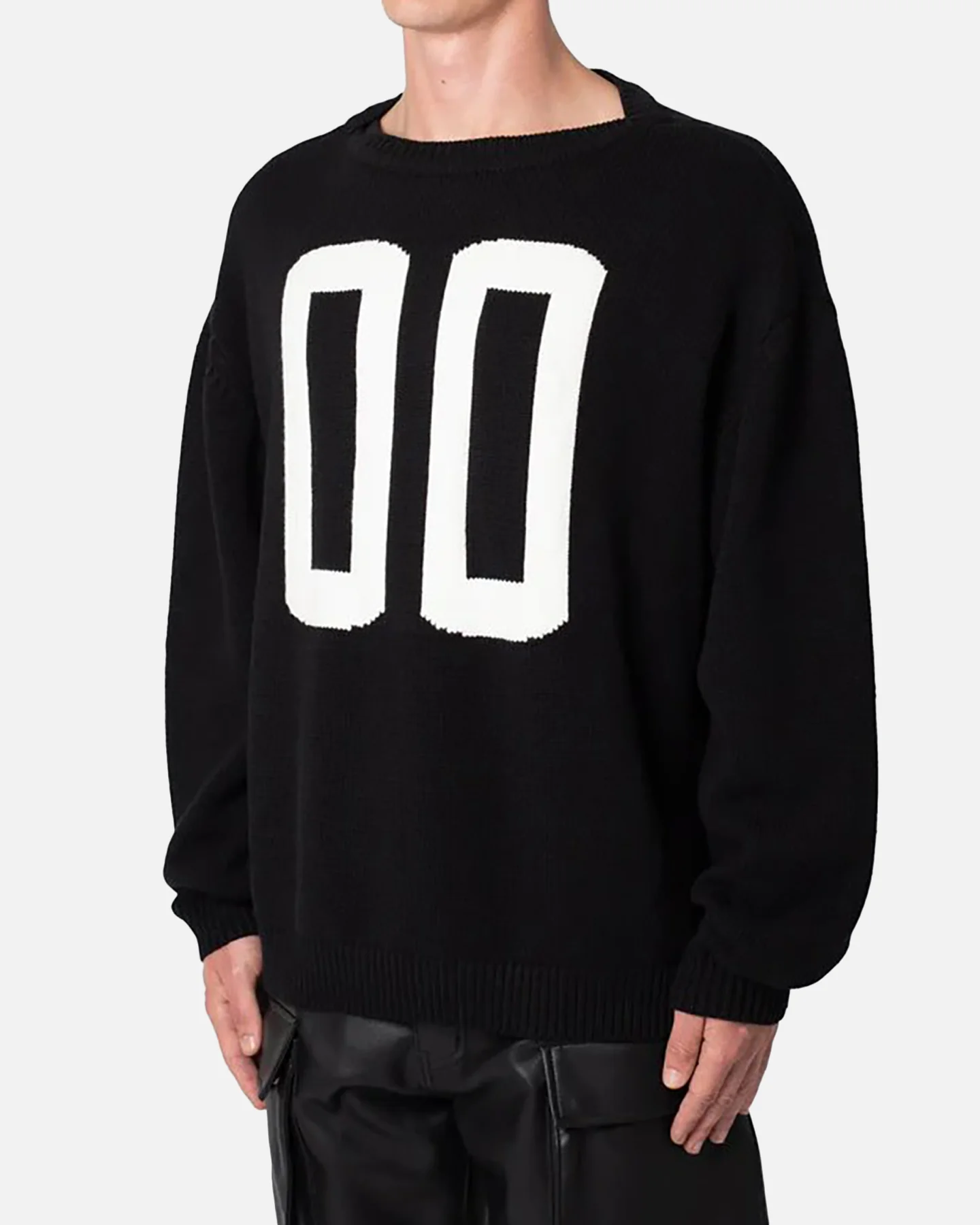 MNML Varsity Knit Sweater Black - Image 2
