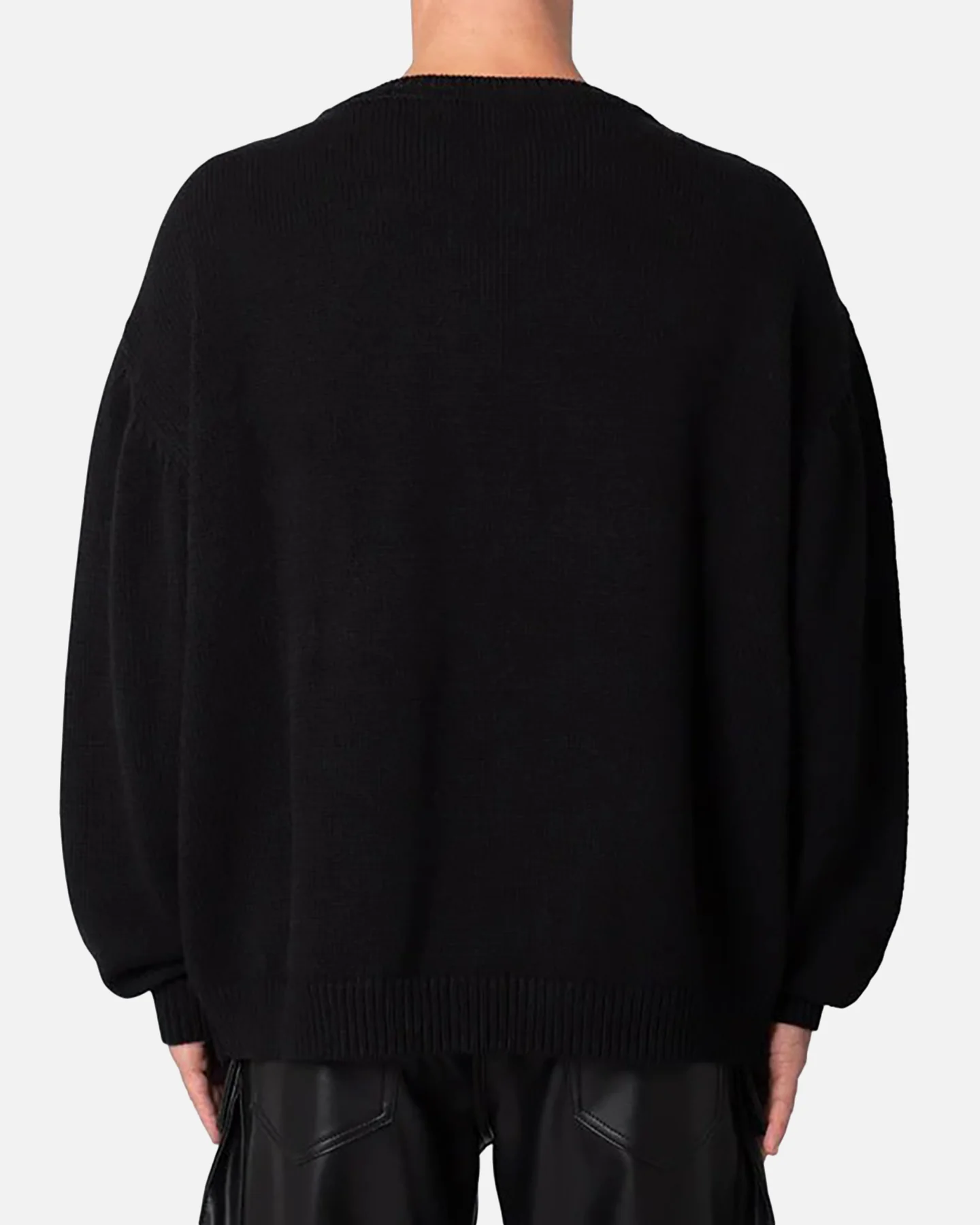 MNML Varsity Knit Sweater Black - Image 4