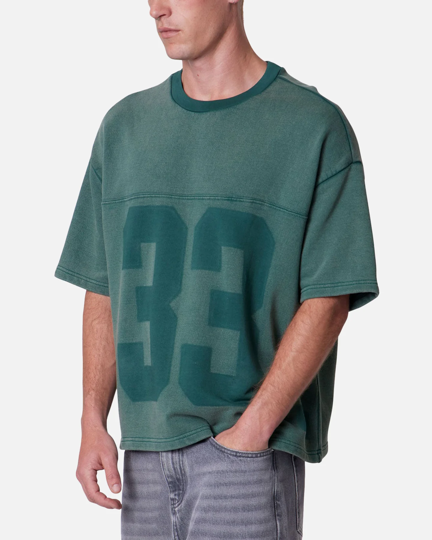 MNML Vintage Raglan Terry Jersey Green - Image 5