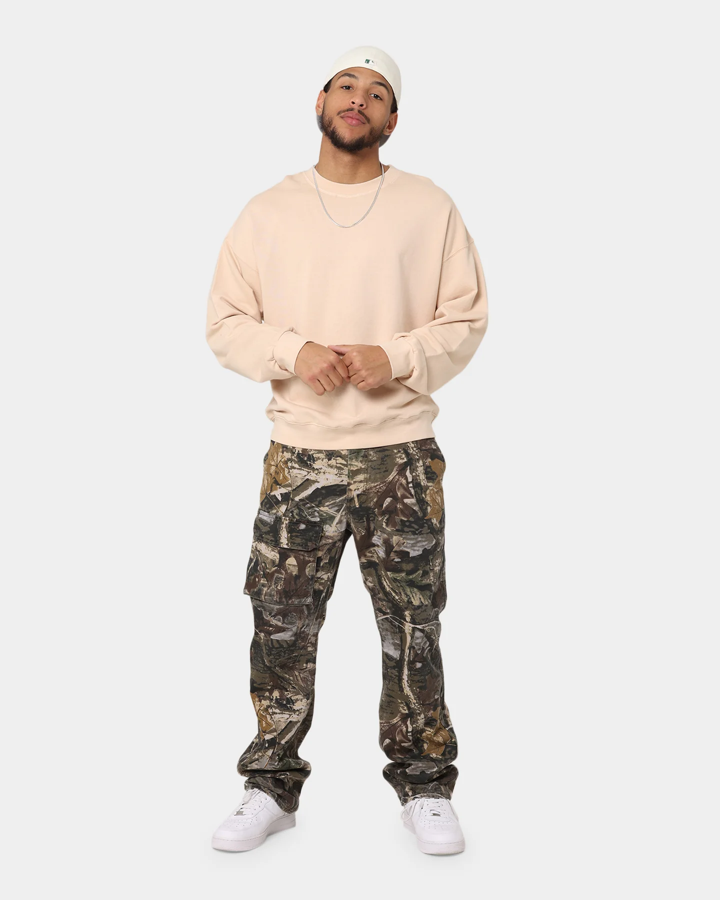 MNML Vintage Wash Crewneck Cream - Image 2