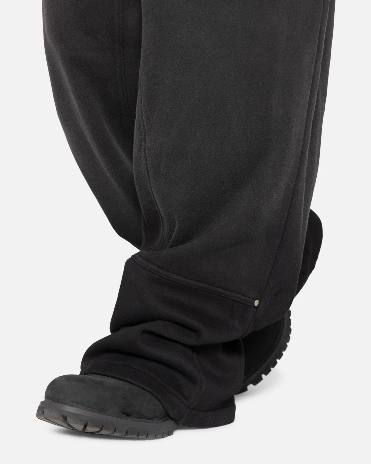 MNML West Double Knee Sweatpants Washed Black - Image 6