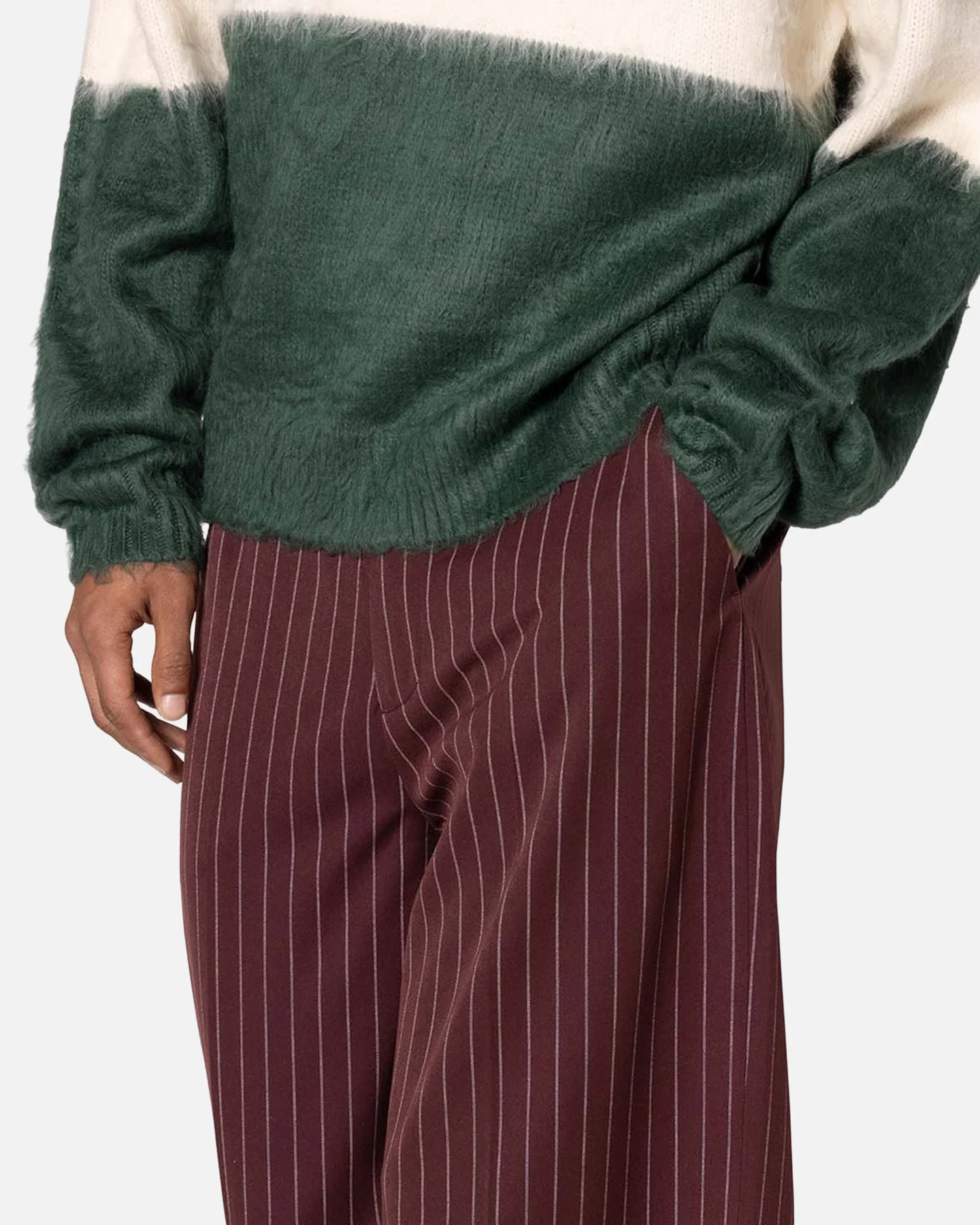 MNML Wide Leg Trouser Pants Red - Image 5