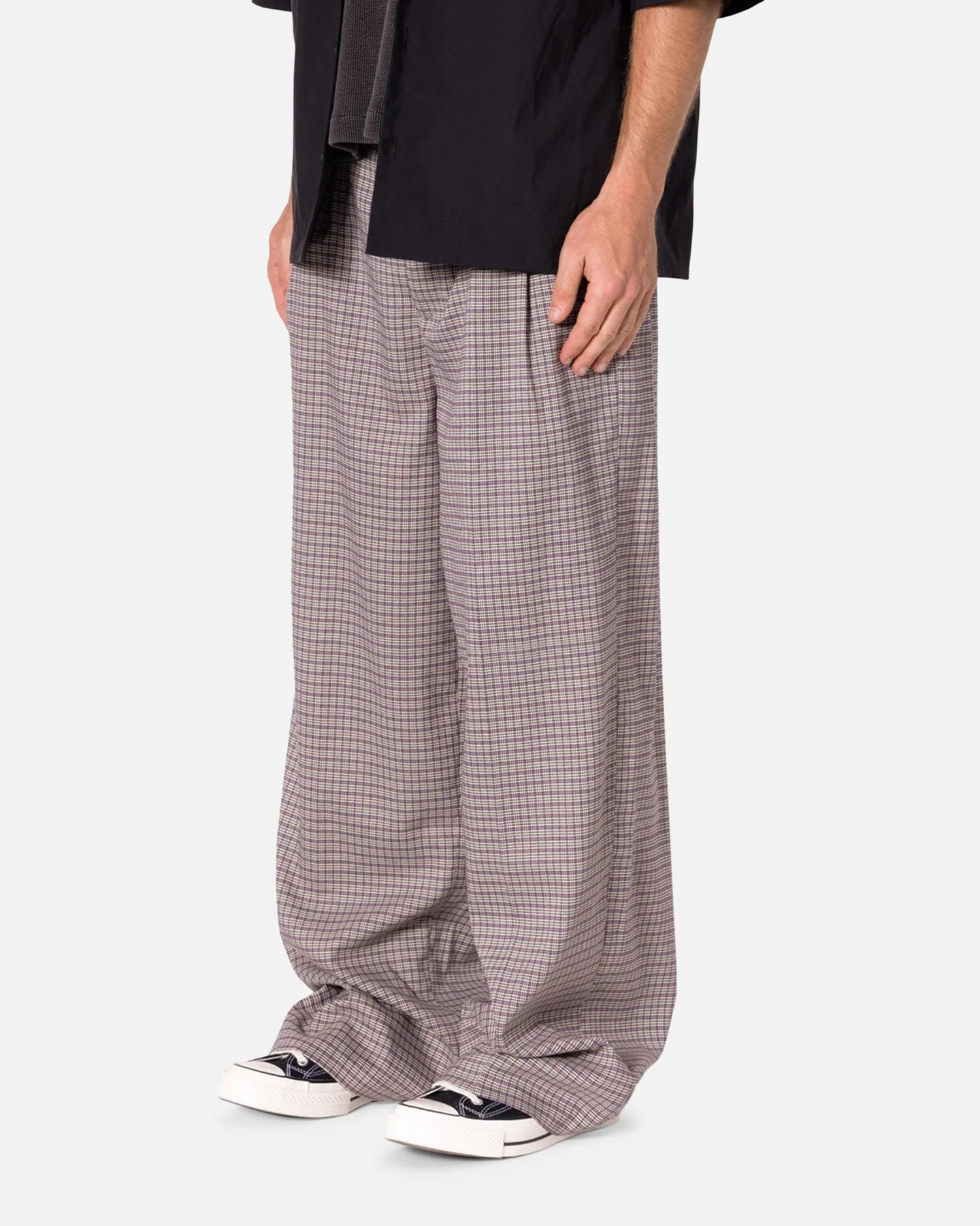MNML Wide Leg Trouser Pants Taupe - Image 2