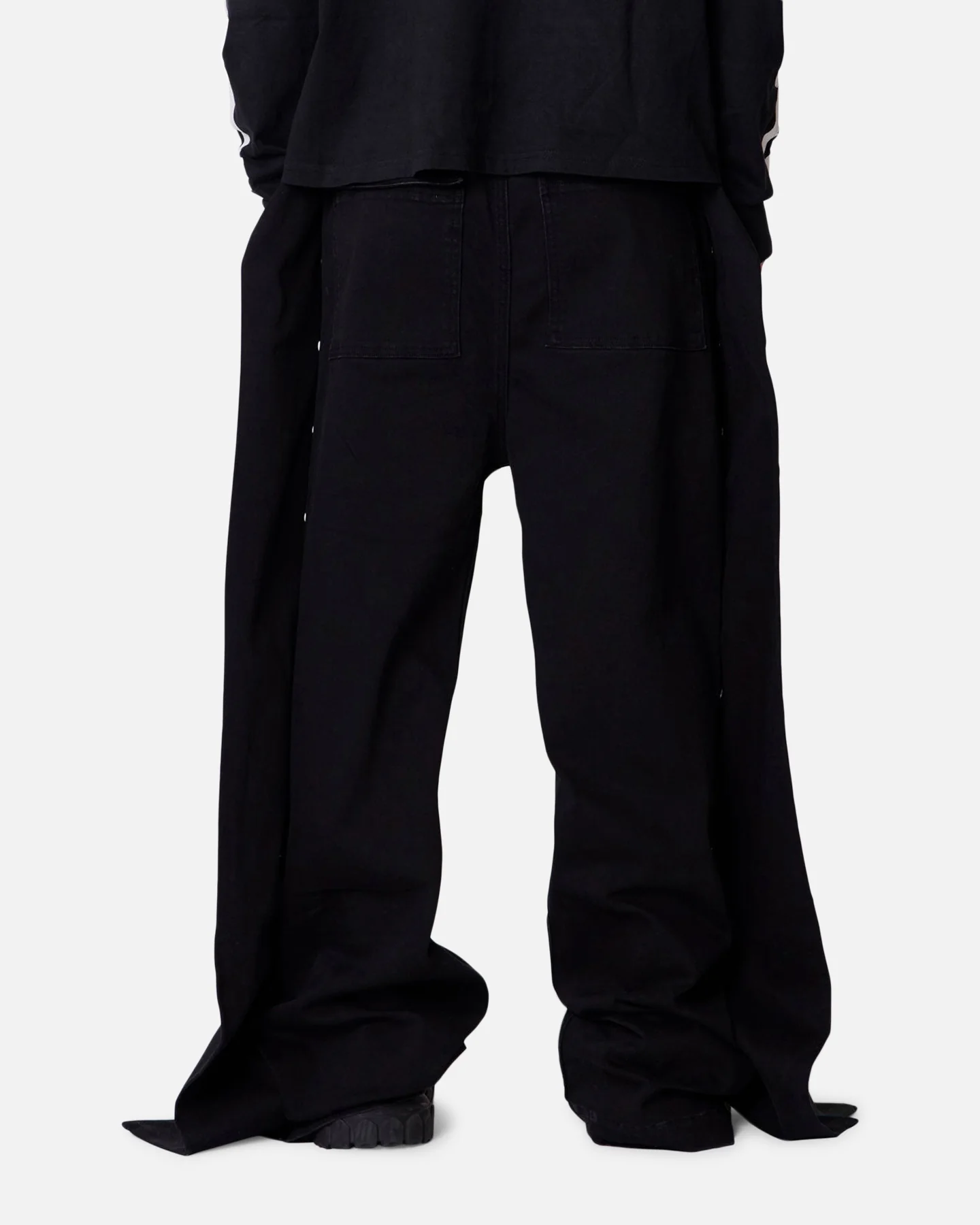 MNML Wide Panel Side Snap Pants Black - Image 5