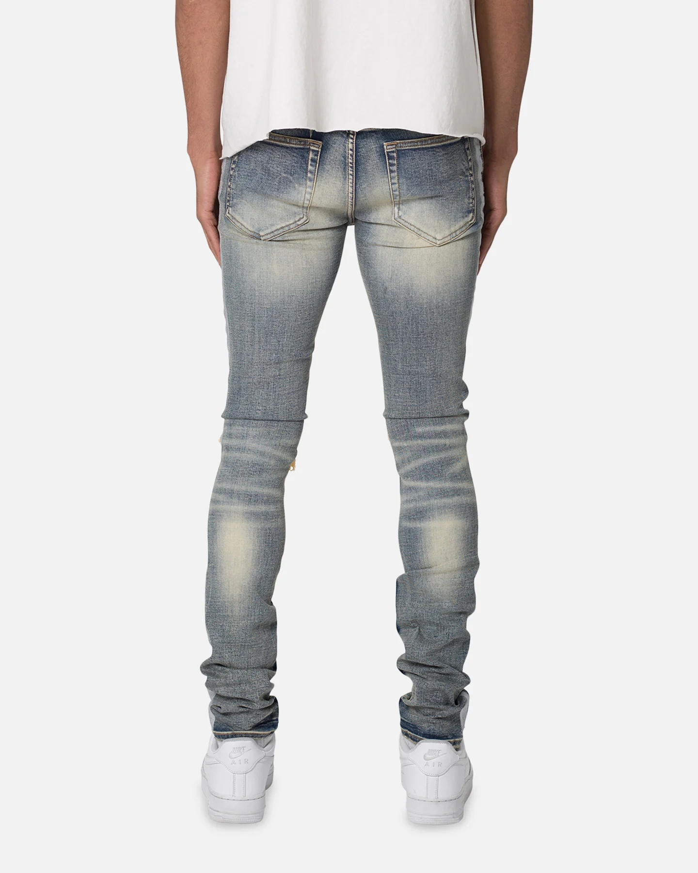 MNML X560 Skinny Glitter Denim Jeans Blue - Image 4