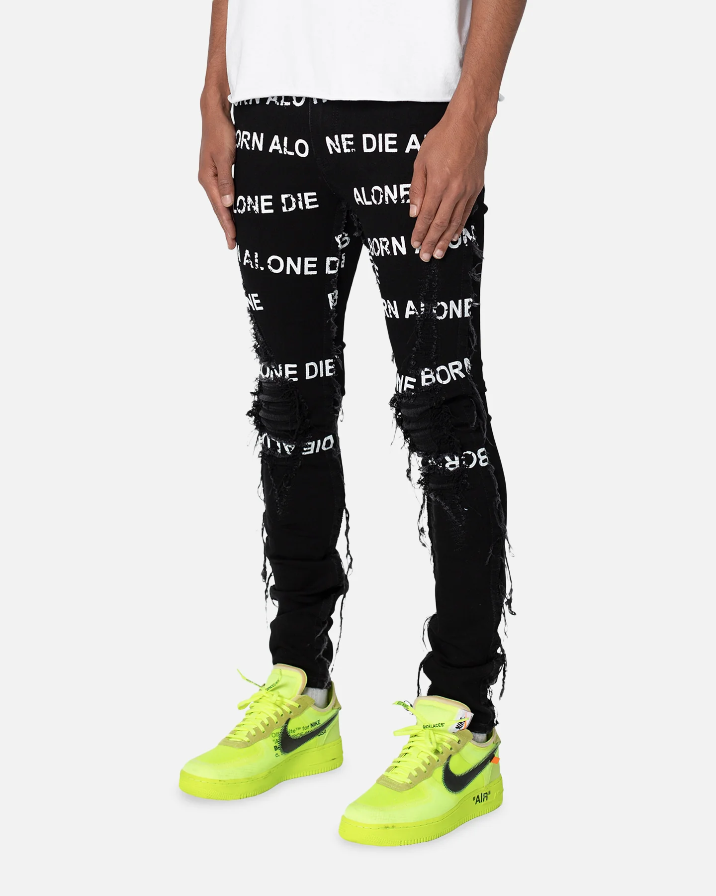MNML X563 Skinny Creek Denim Jeans Black - Image 2