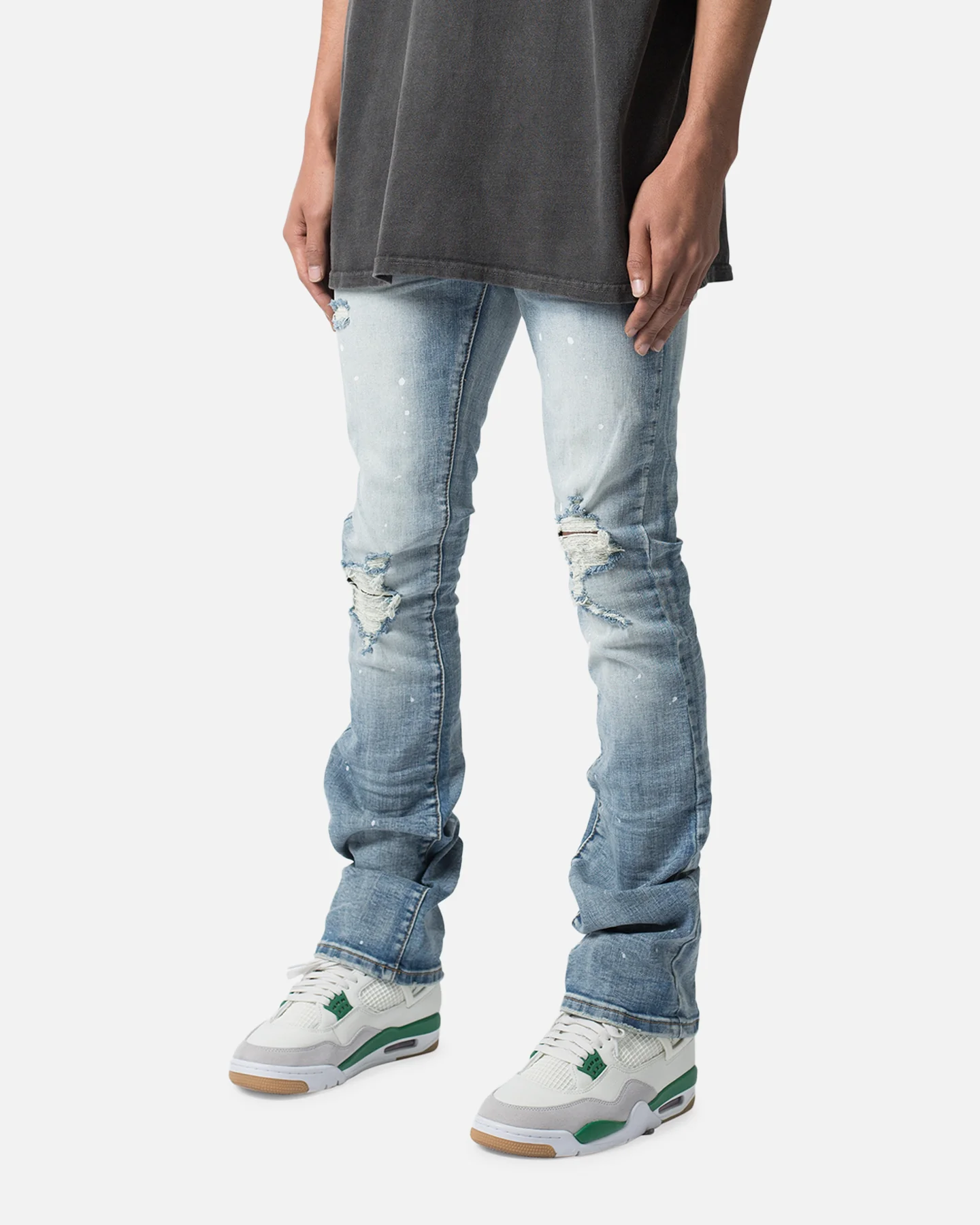 MNML X598 Pond Skinny Flare Denim Jeans Blue - Image 2