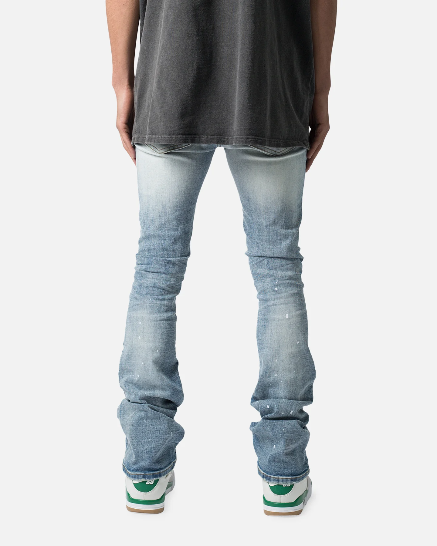 MNML X598 Pond Skinny Flare Denim Jeans Blue - Image 4