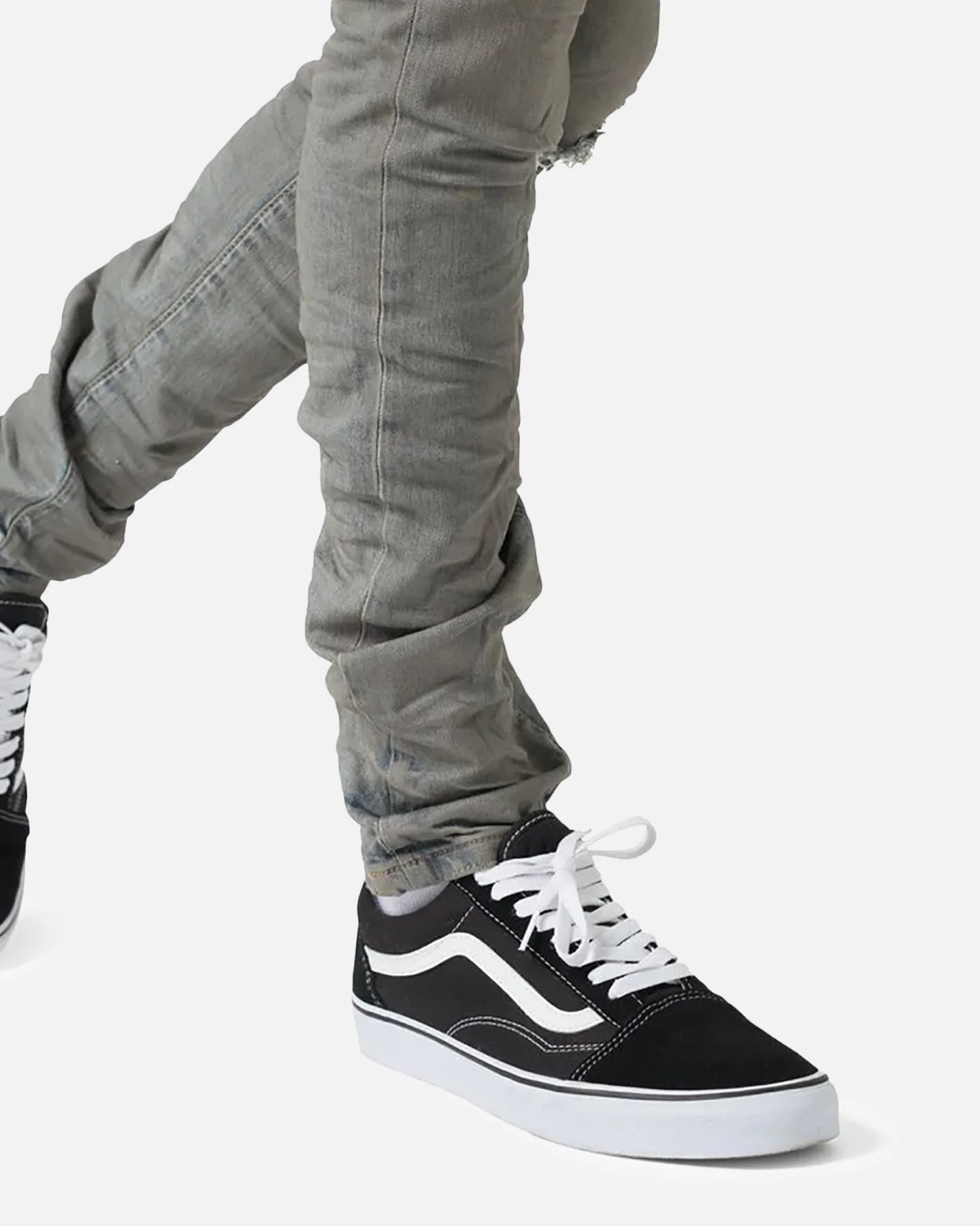 MNML X607 Paint Skinny Denim Jeans Blue - Image 6