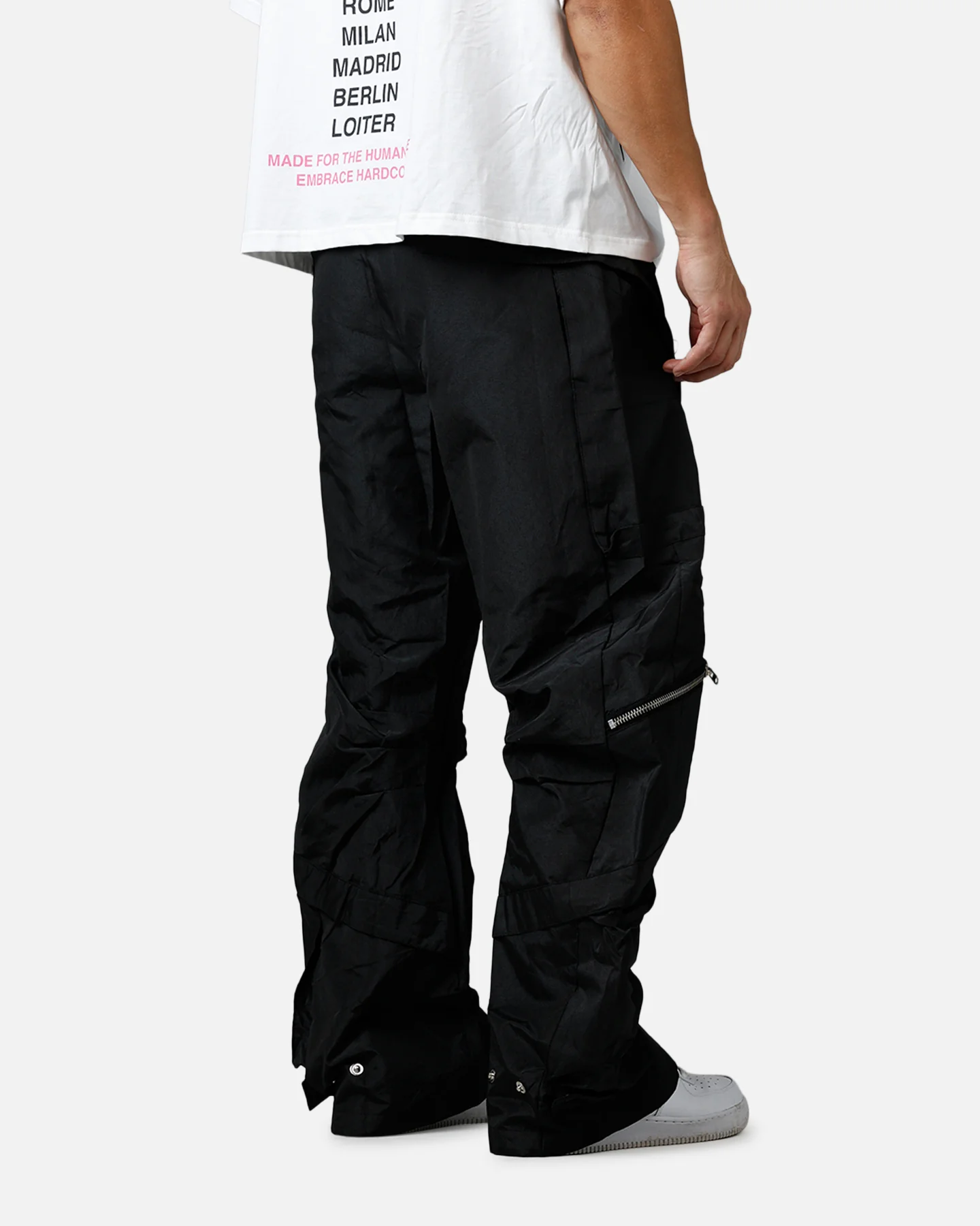 MNML Zip Cargo Tech Pants Black - Image 3