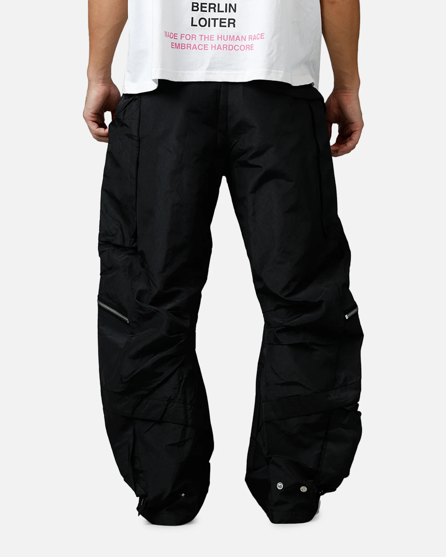 MNML Zip Cargo Tech Pants Black - Image 5