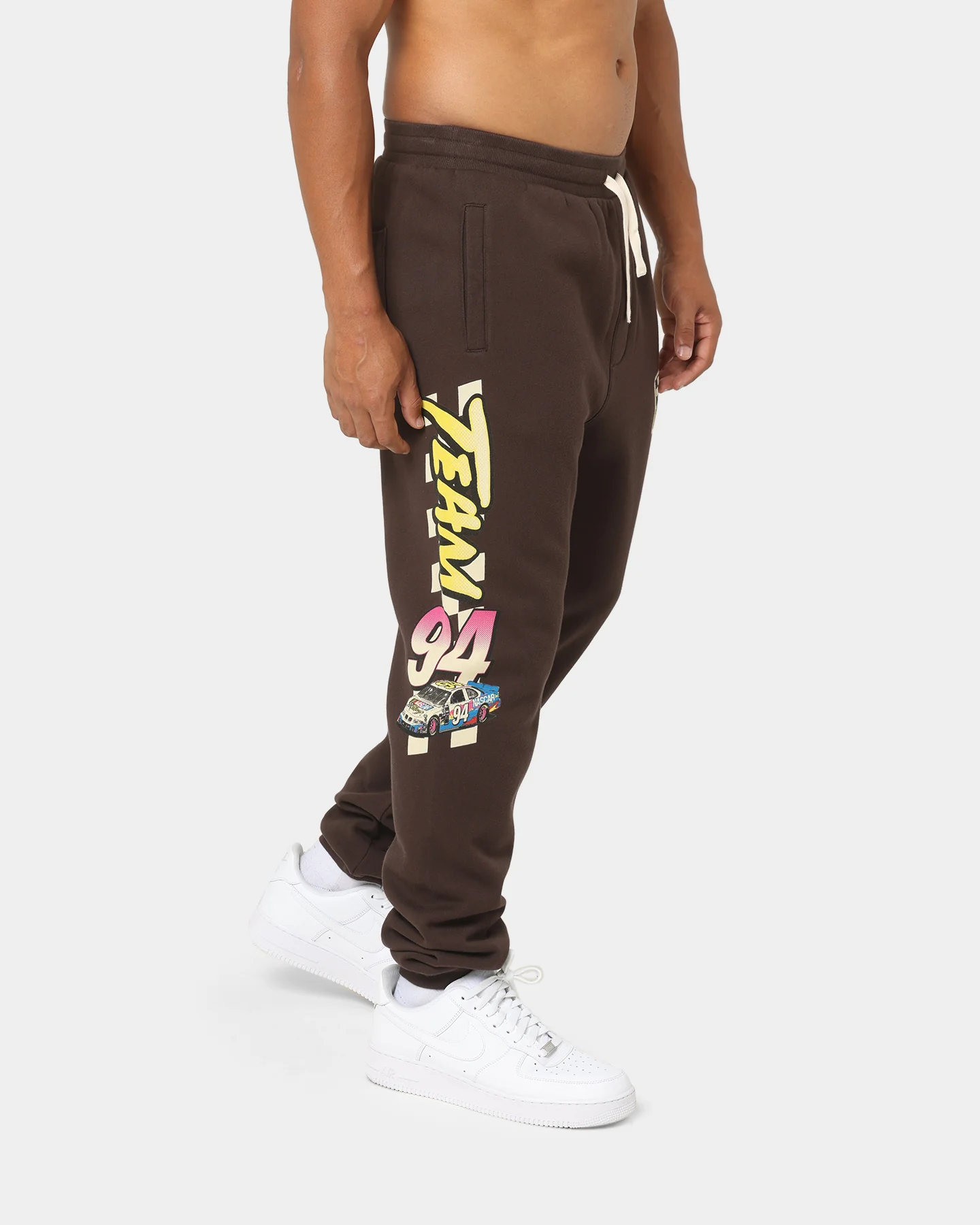 NASCAR NASCAR Team '94 Baggy Track Pants Chocolate Brown - Image 5