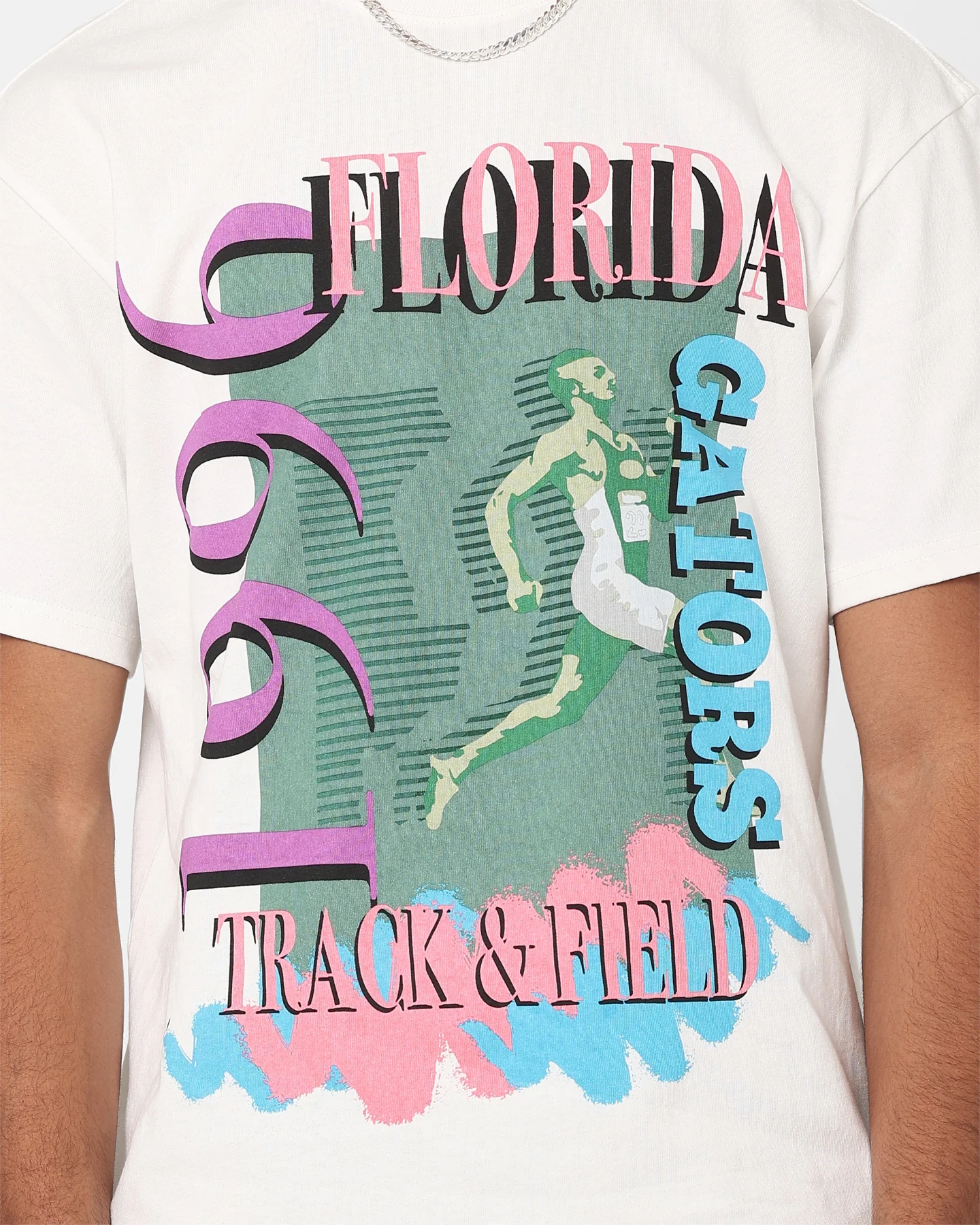National Collegiate Athletic Association Florida Gators Track & Field T-Shirt Vintage White - Image 3