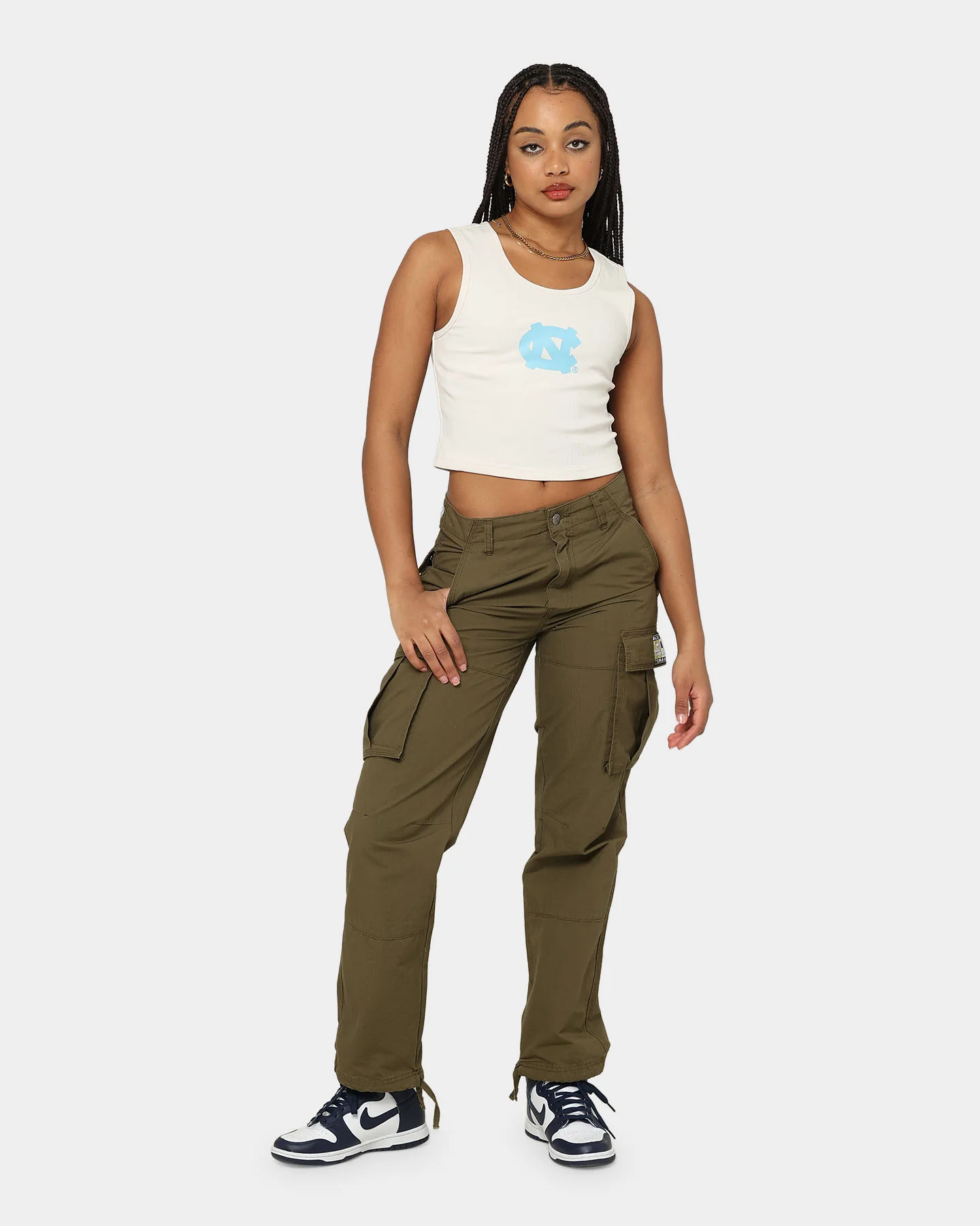 National Collegiate Athletic Association Women's University of North Carolina Tar Heels Classic Rib Tank White Sand - Image 2
