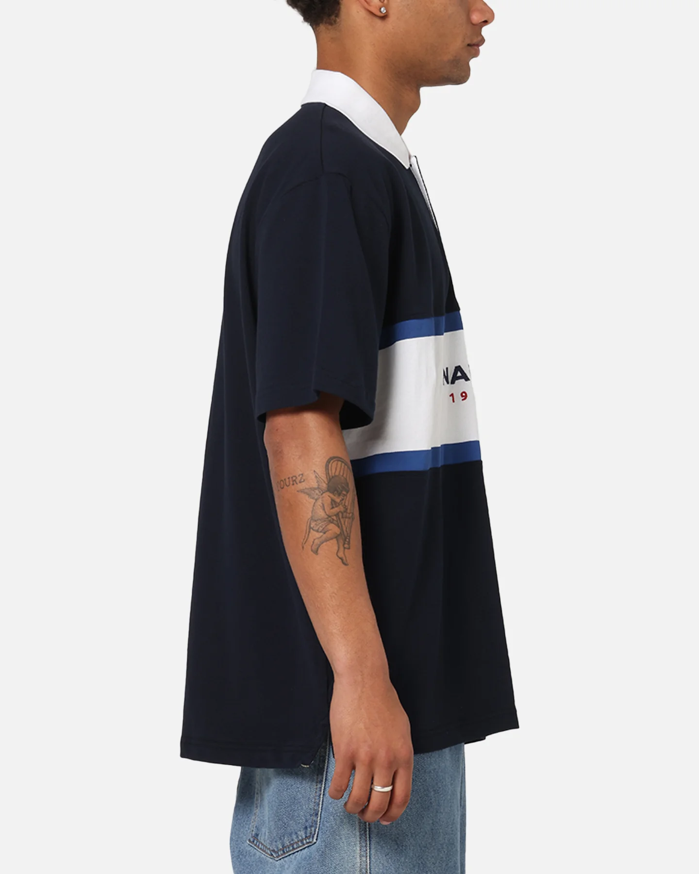 Nautica 83-Flag Block Polo T-Shirt Dark Navy - Image 4