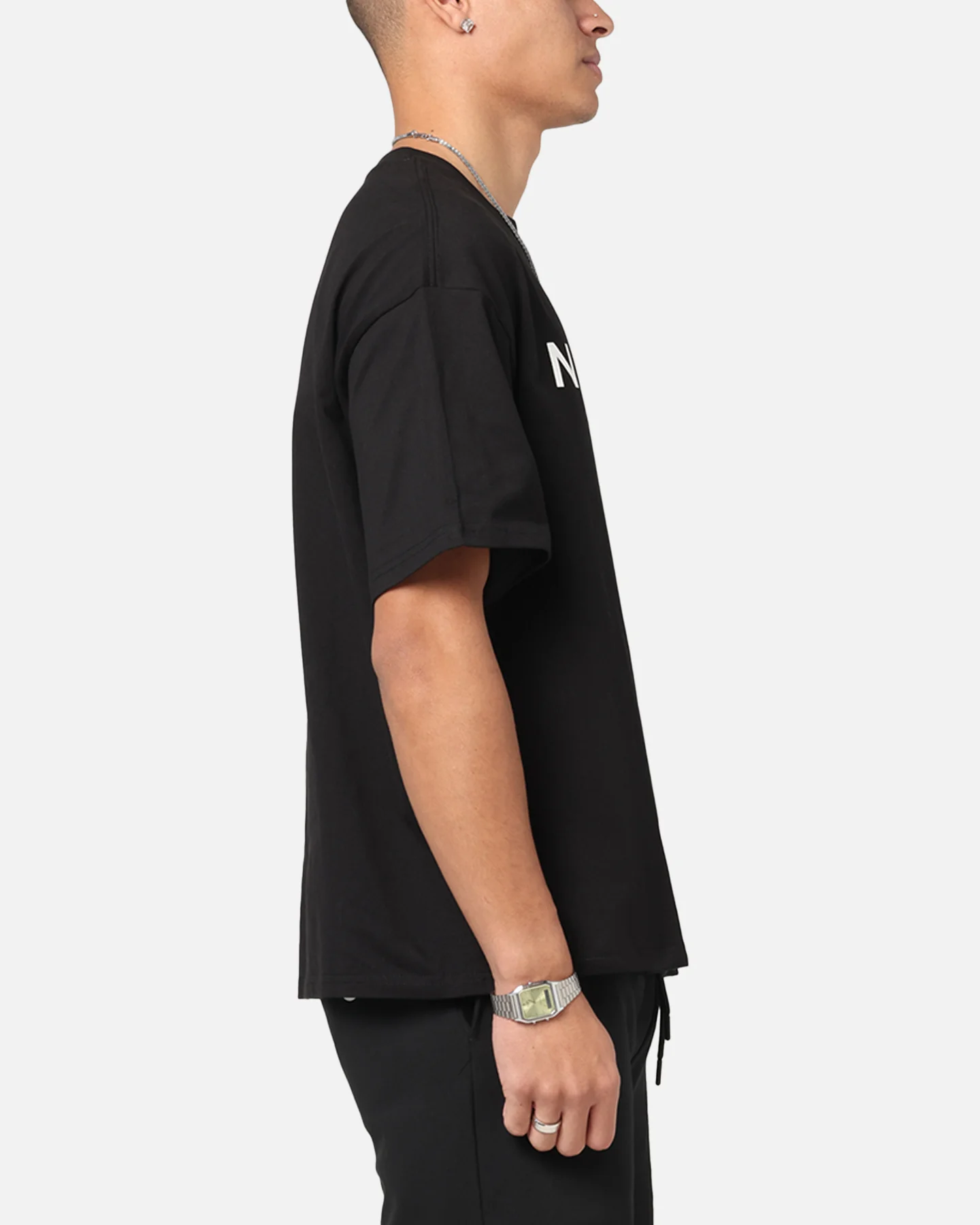 Nautica Letter Logo T-Shirt Black - Image 4