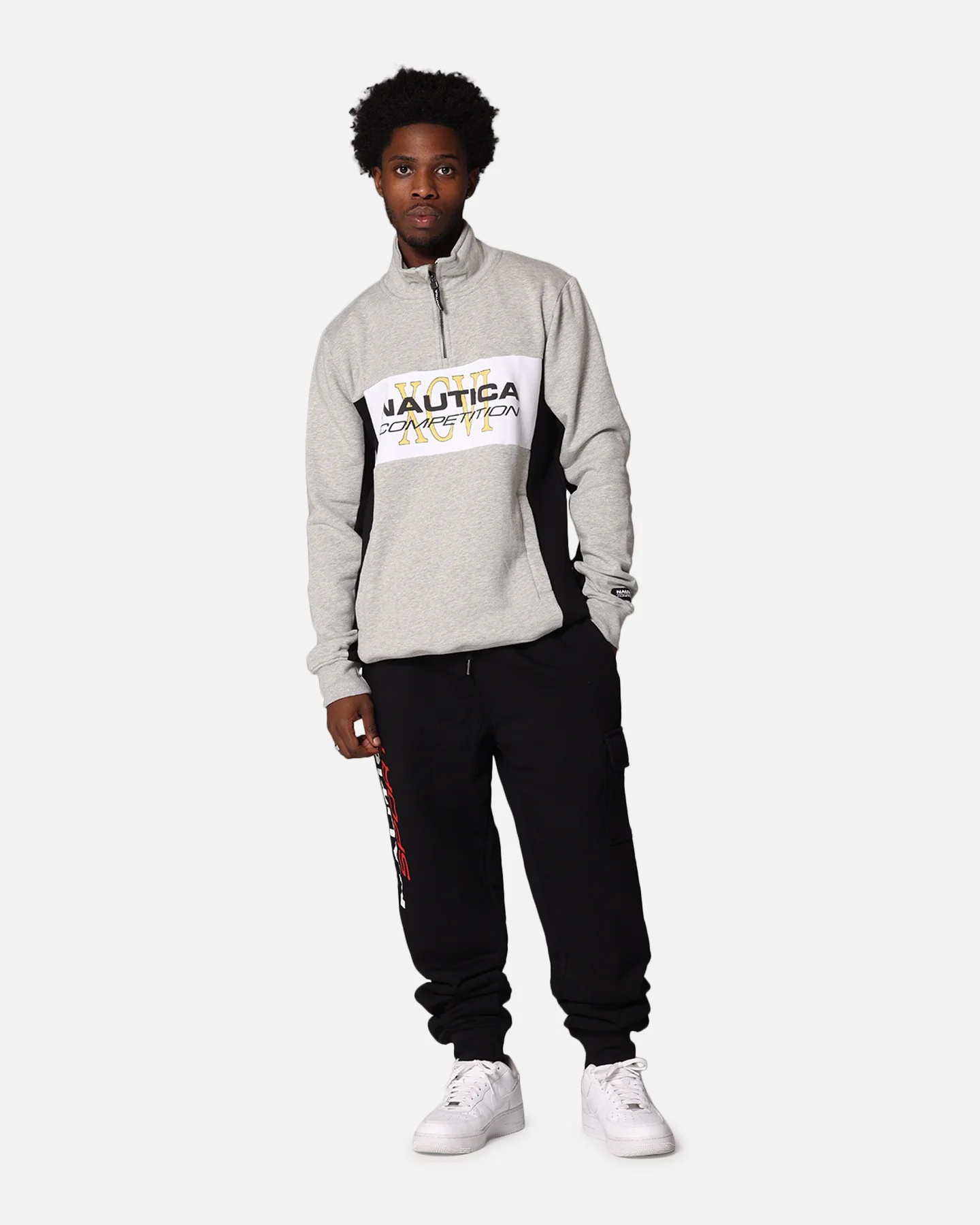 Nautica Mallard 1/4 Zip-Up Top Grey Marle - Image 2
