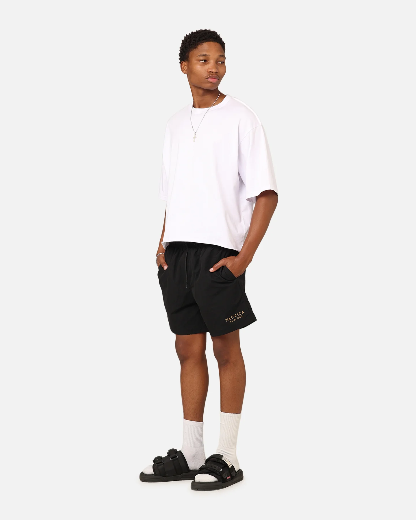 Nautica Sadler Swim Shorts Black/Gold - Image 2