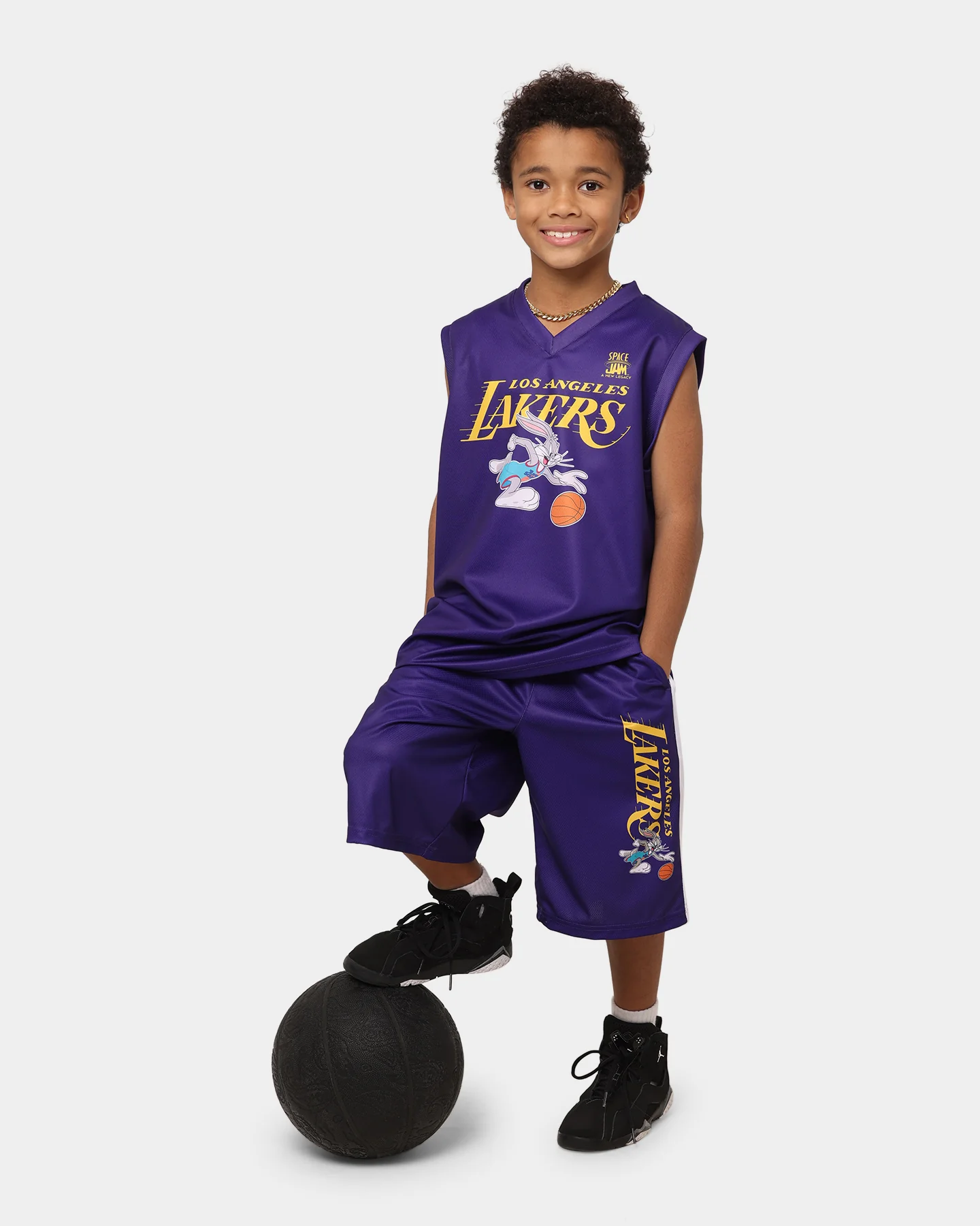NBA Kid's NBA X Space Jam 2: A New Legacy Los Angeles Lakers Shorts Purple - Image 2