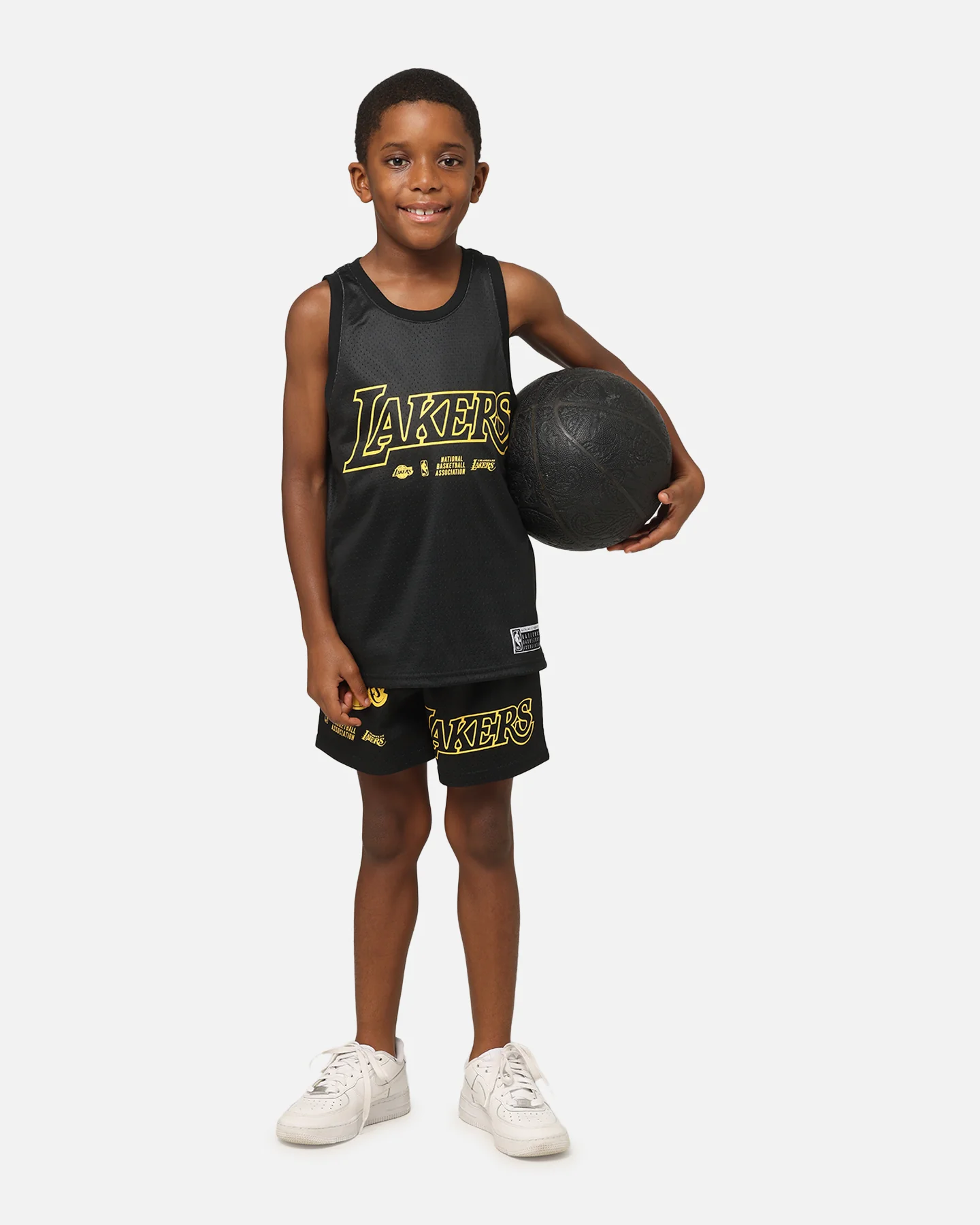 NBA Kids' Los Angeles Lakers Duncan Mesh Shorts Black - Image 2