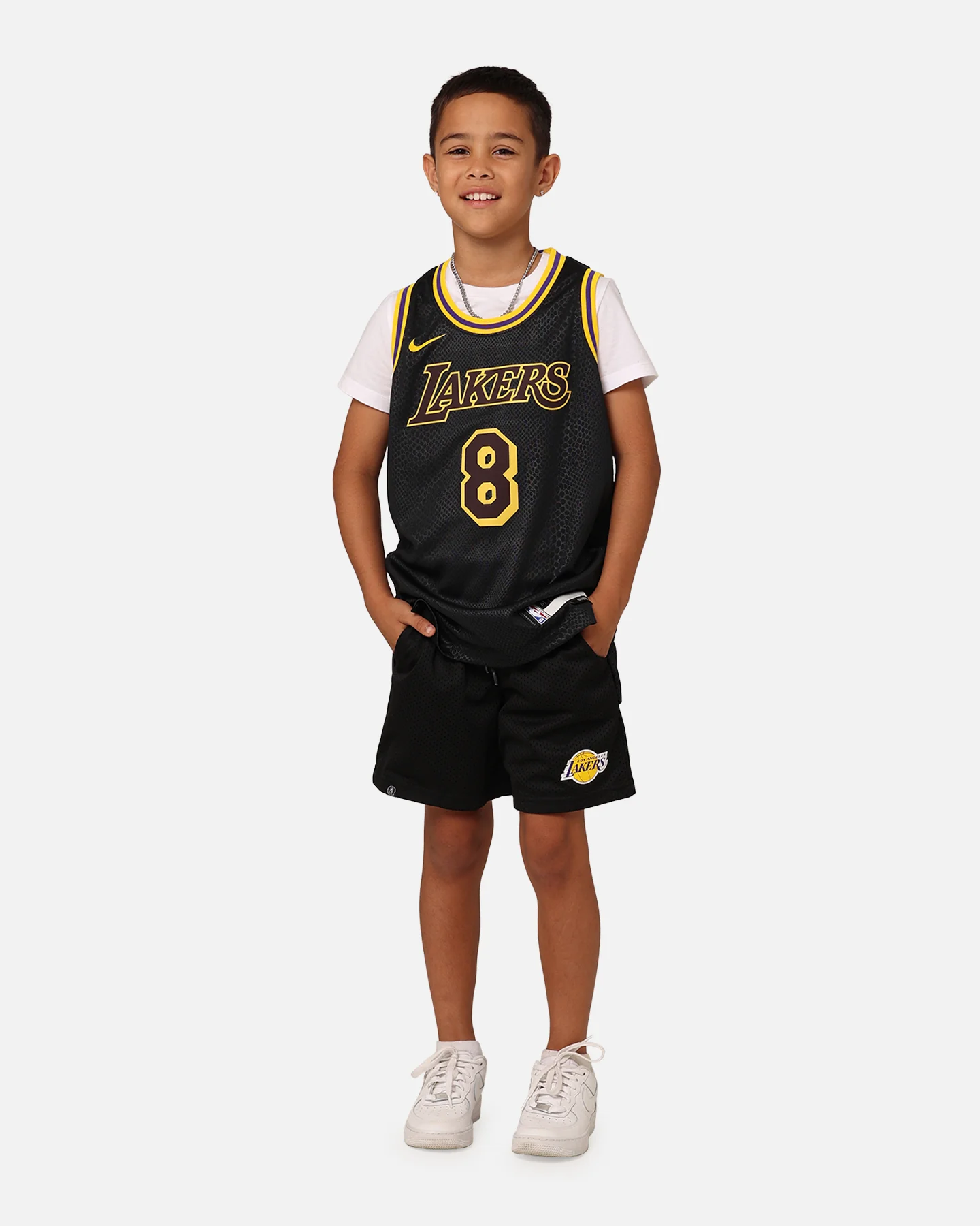 NBA Kids' Los Angeles Lakers Team Mesh Shorts Black - Image 2