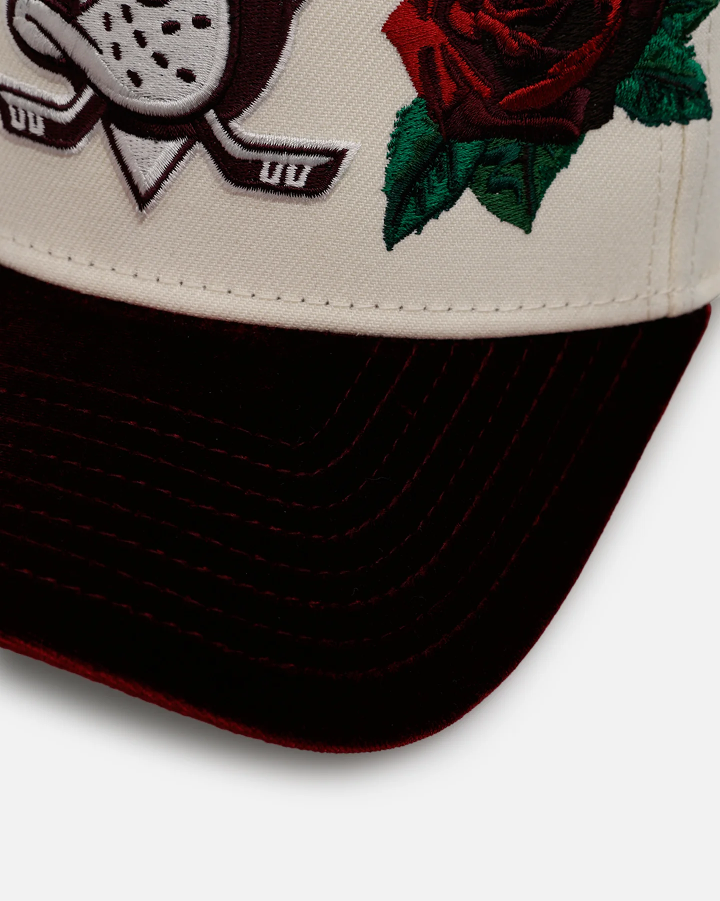 New Era Anaheim Ducks 'Velvet Roses' 9FORTY A-Frame Snapback Chrome - Image 2