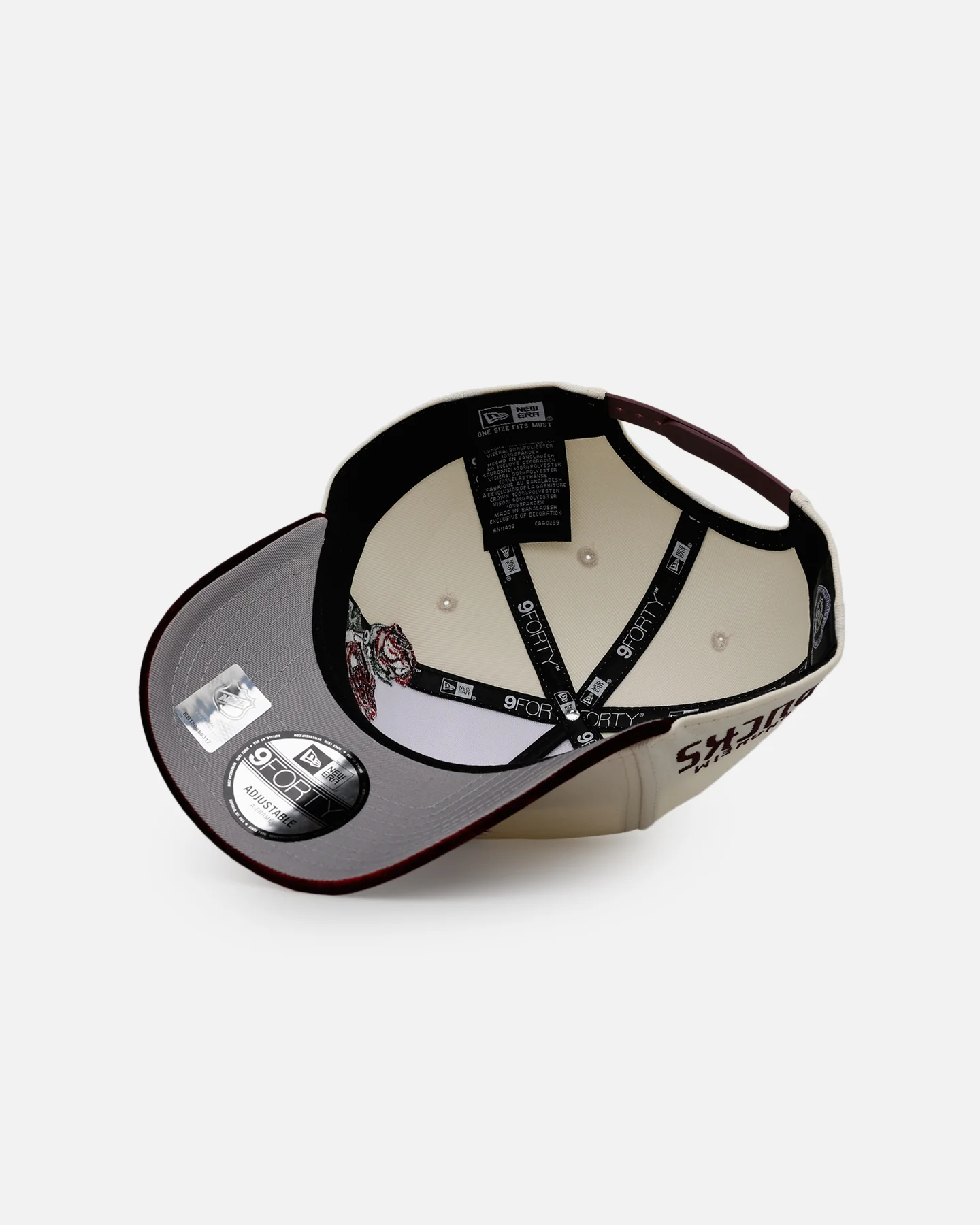 New Era Anaheim Ducks 'Velvet Roses' 9FORTY A-Frame Snapback Chrome - Image 7