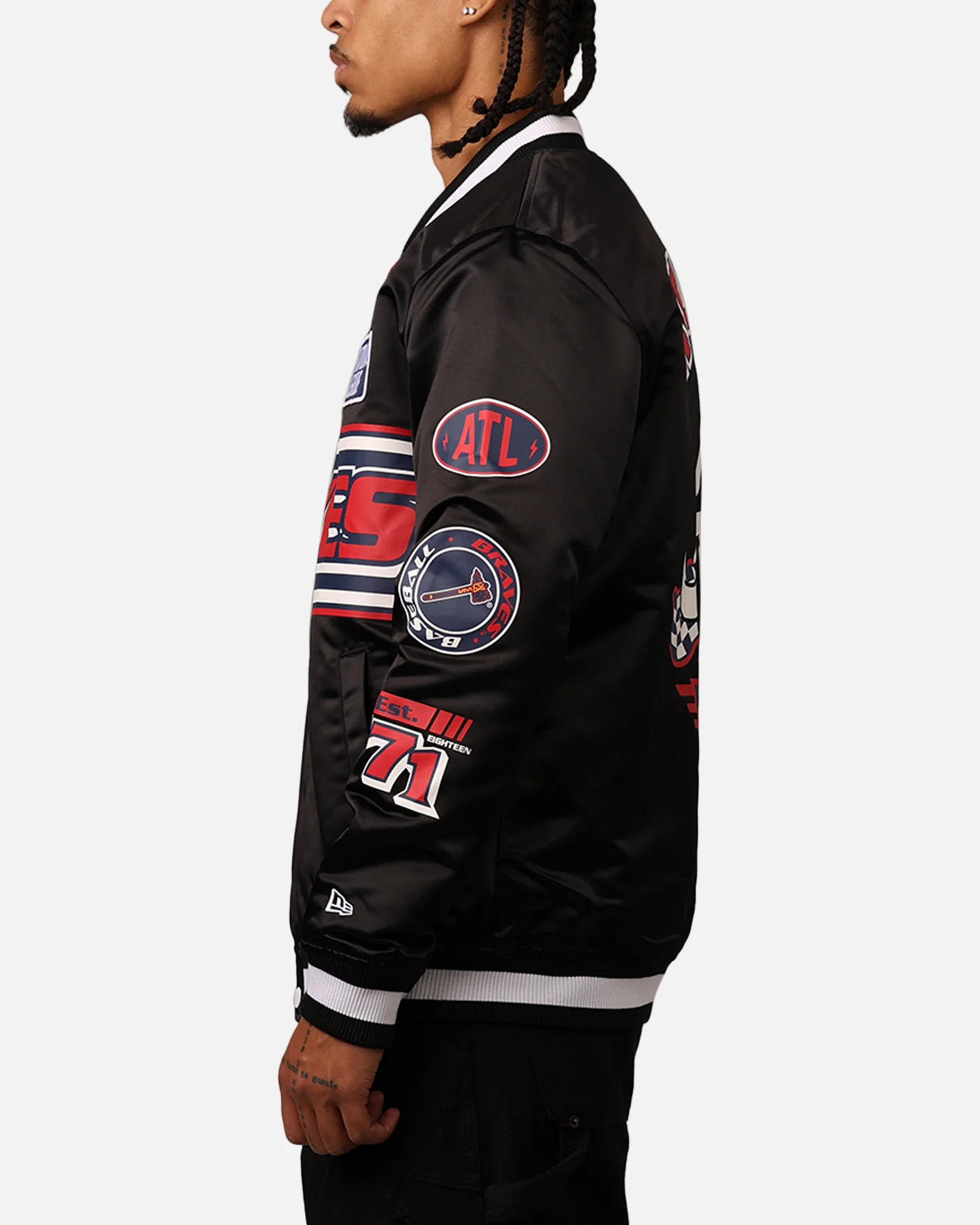 New Era Atlanta Braves 2024 Rally Drive Jacket Black/White - Image 5