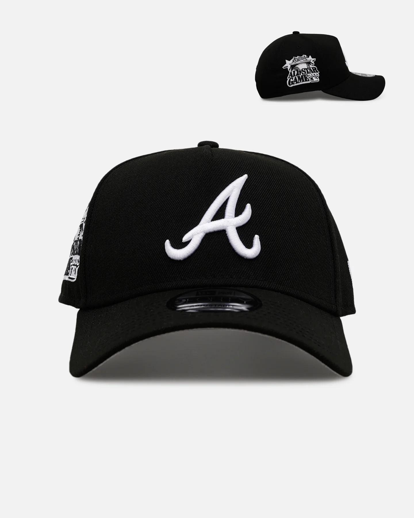 New Era Atlanta Braves 'Black And White' 9FORTY A-Frame Snapback Black/White