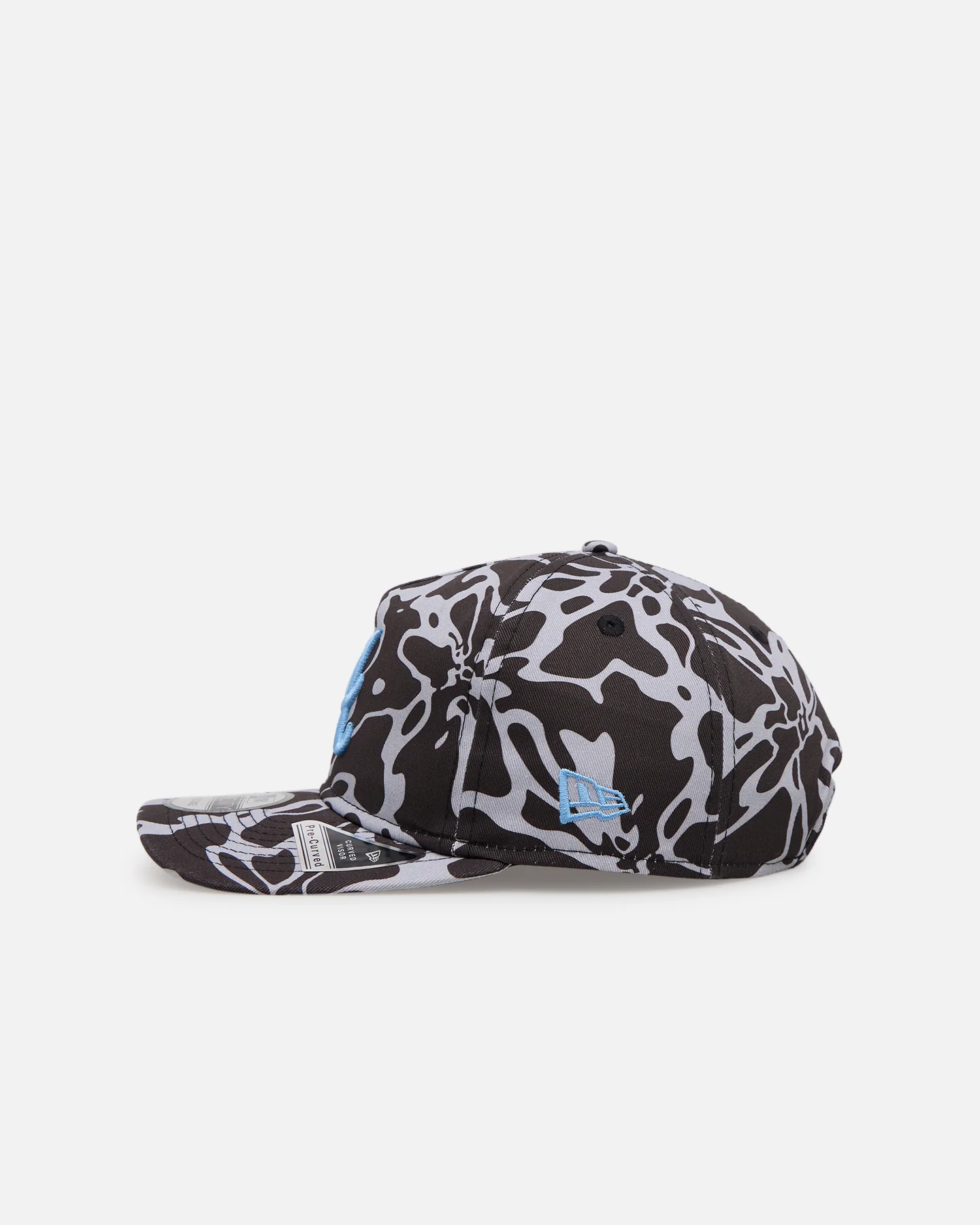 New Era Atlanta Braves 'Brushed Cotton' 19TWENTY Strapback Black/Light Blue - Image 4