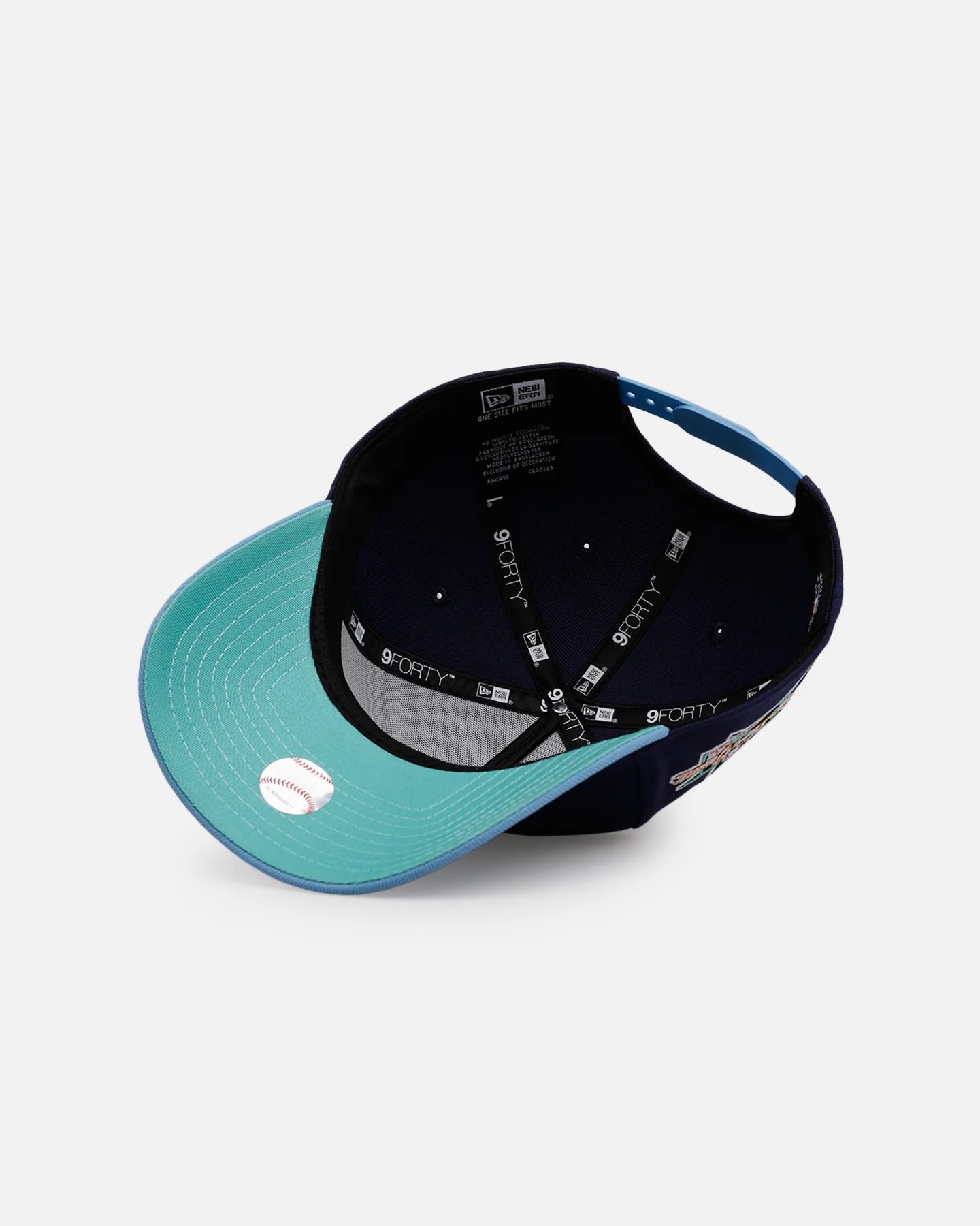 New Era Atlanta Braves 'Coral' 9FORTY A-Frame Snapback Navy/Sky - Image 6