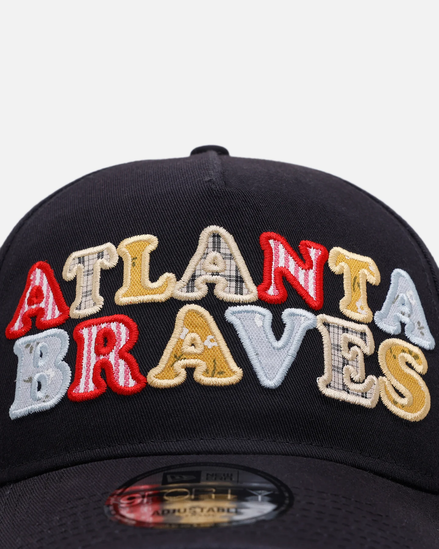 New Era Atlanta Braves 'Fabric Shop' 9FORTY A-Frame Snapback Navy - Image 5