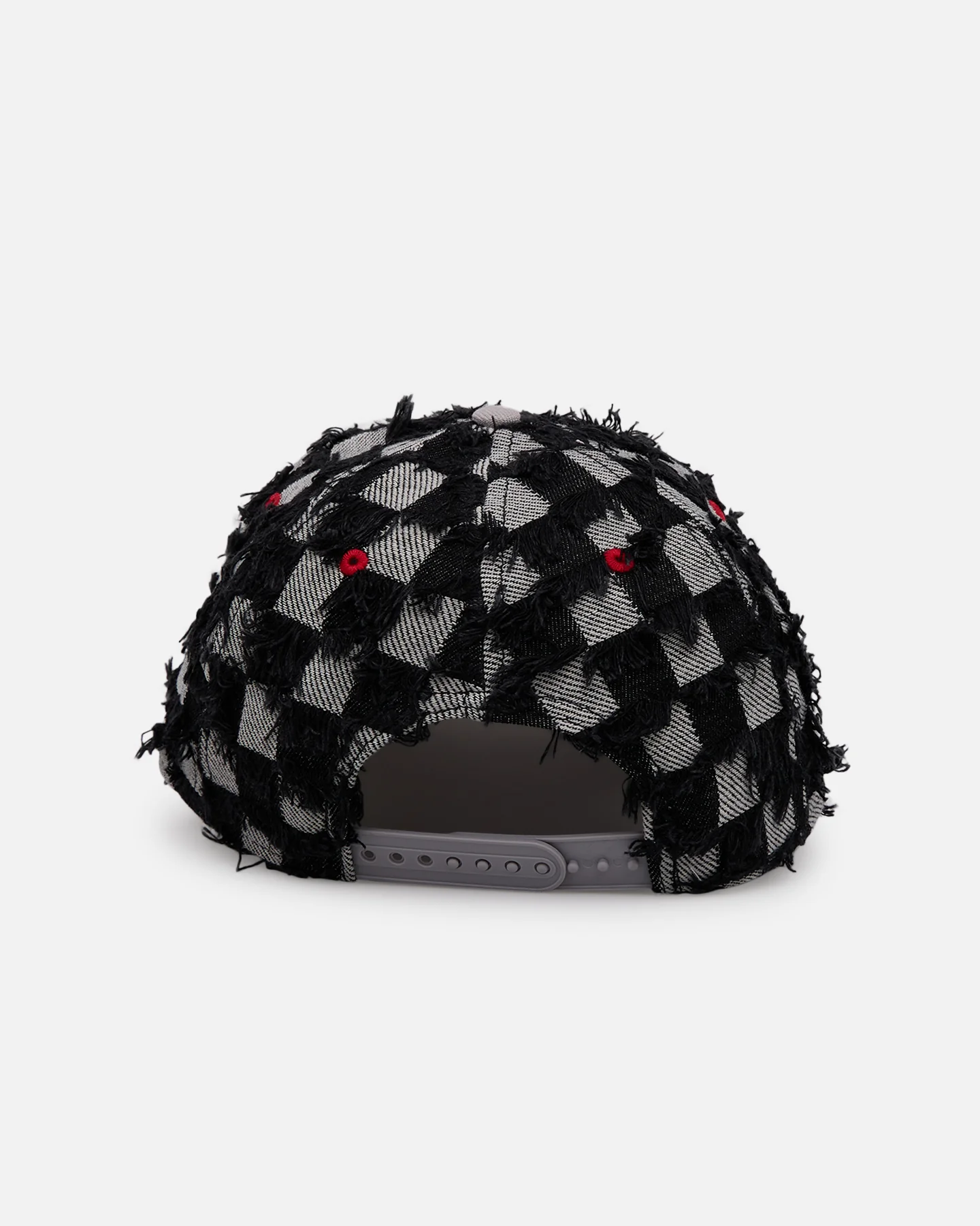 New Era Atlanta Braves 'Frayed Checkerboard' 9FORTY A-Frame Snapback Black/Grey - Image 2