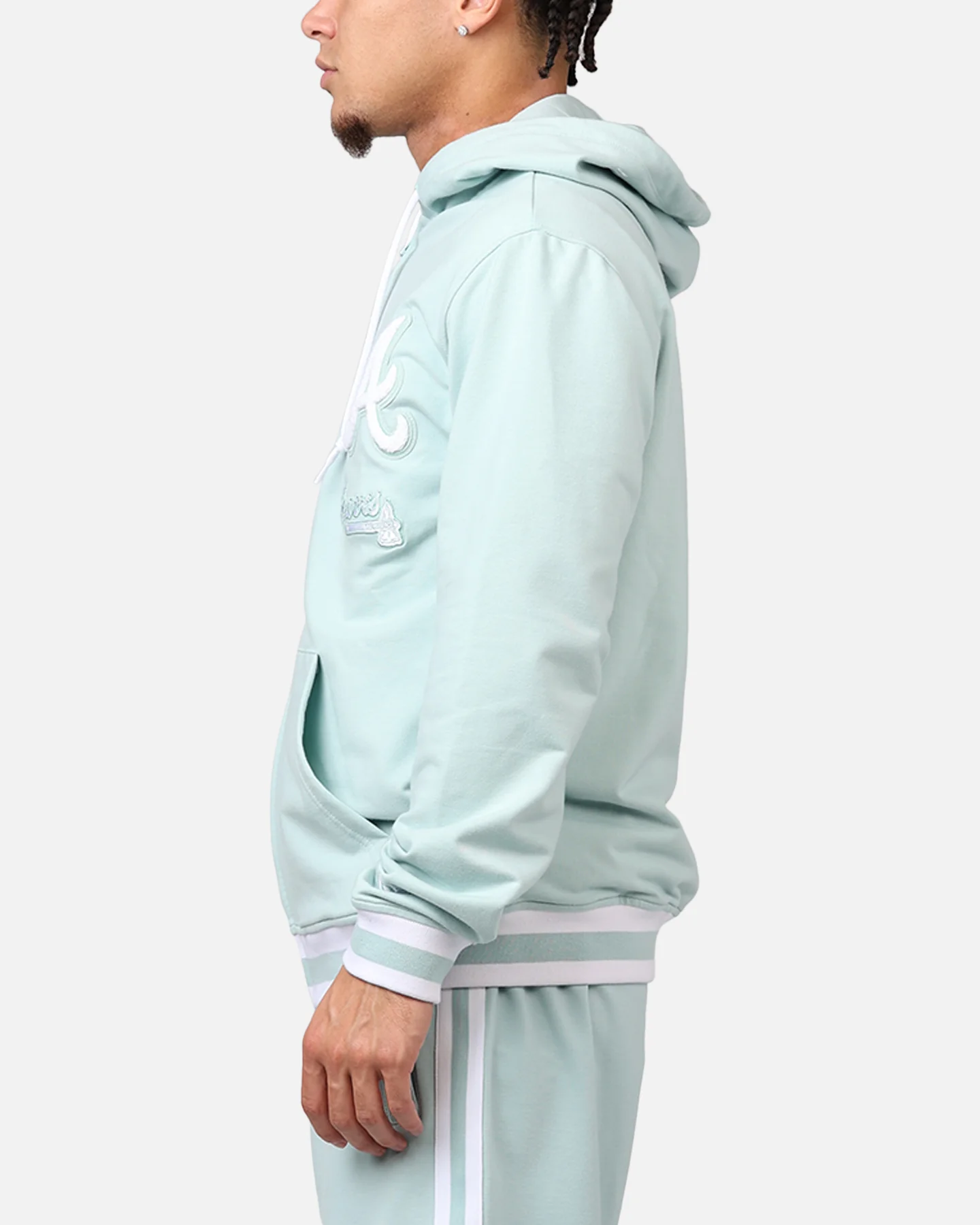 New Era Atlanta Braves 'Logo Select Mint' Full Zip Hoodie Mint/White - Image 5