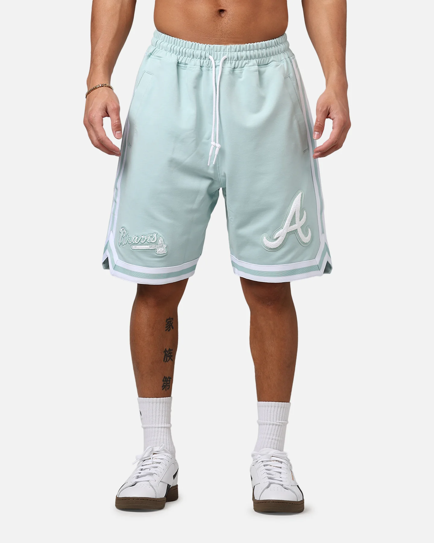 New Era Atlanta Braves 'Logo Select Mint' Shorts Mint/White - Image 6