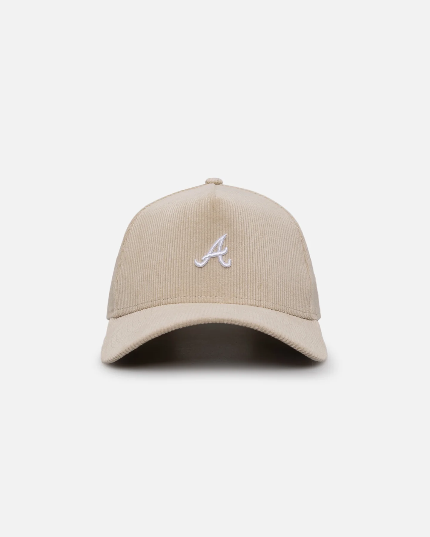 New Era Atlanta Braves 'Micro Cord Cream' 9FORTY A-Frame Snapback Cream/White