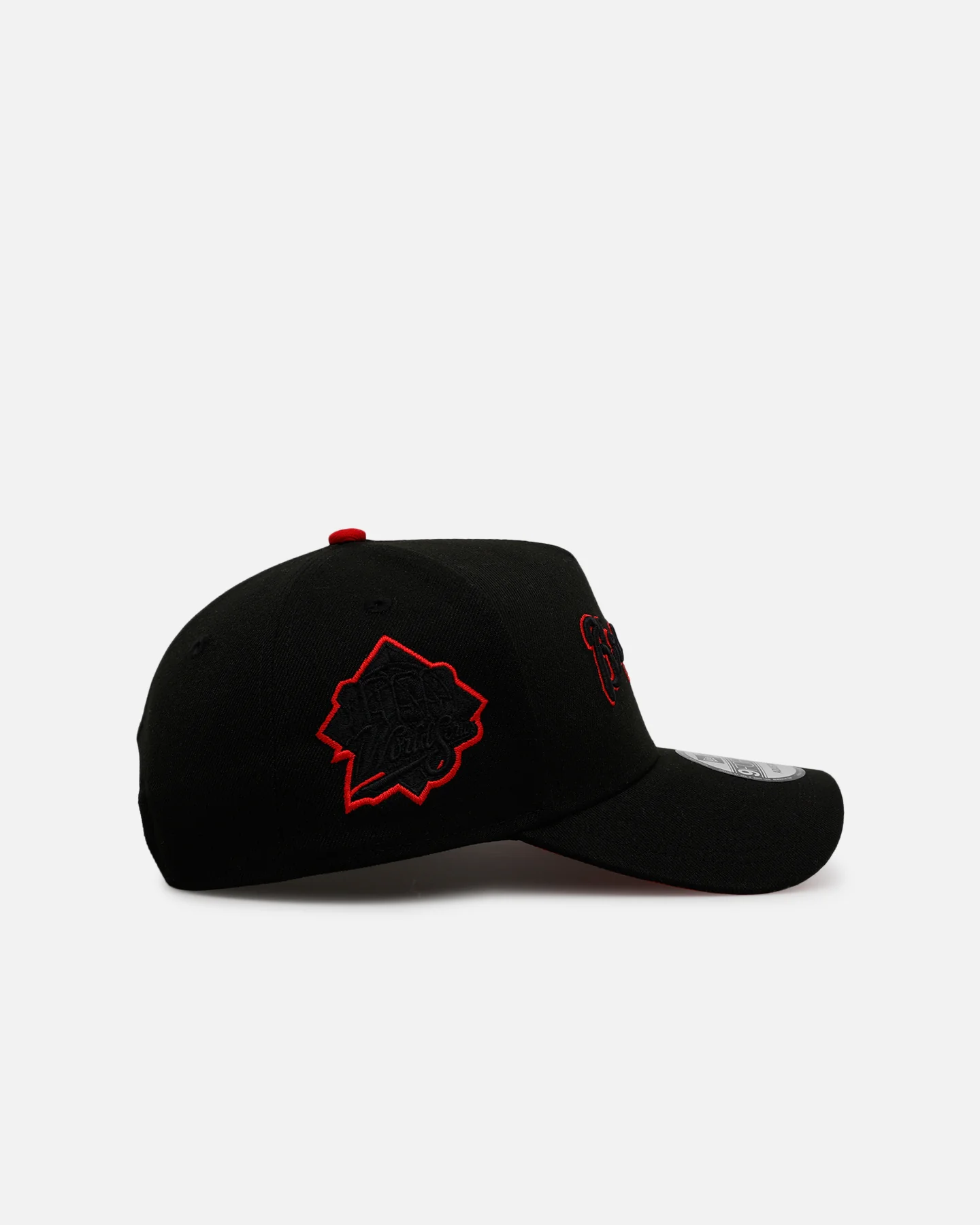 New Era Atlanta Braves 'Outline' 9FORTY A-Frame Snapback Black - Image 3