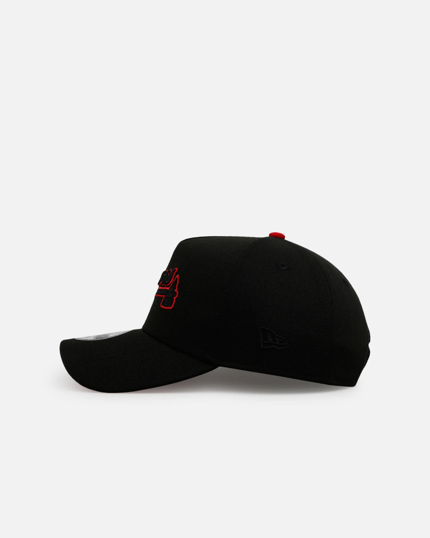 New Era Atlanta Braves 'Outline' 9FORTY A-Frame Snapback Black - Image 4