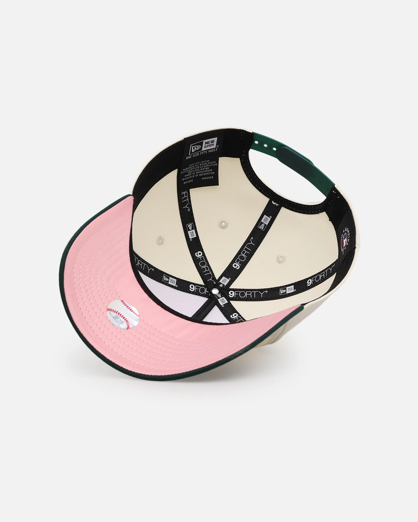 New Era Atlanta Braves 'Pink Satin Hearts Green' 9FORTY A-Frame Snapback Chrome/Dark Green - Image 6