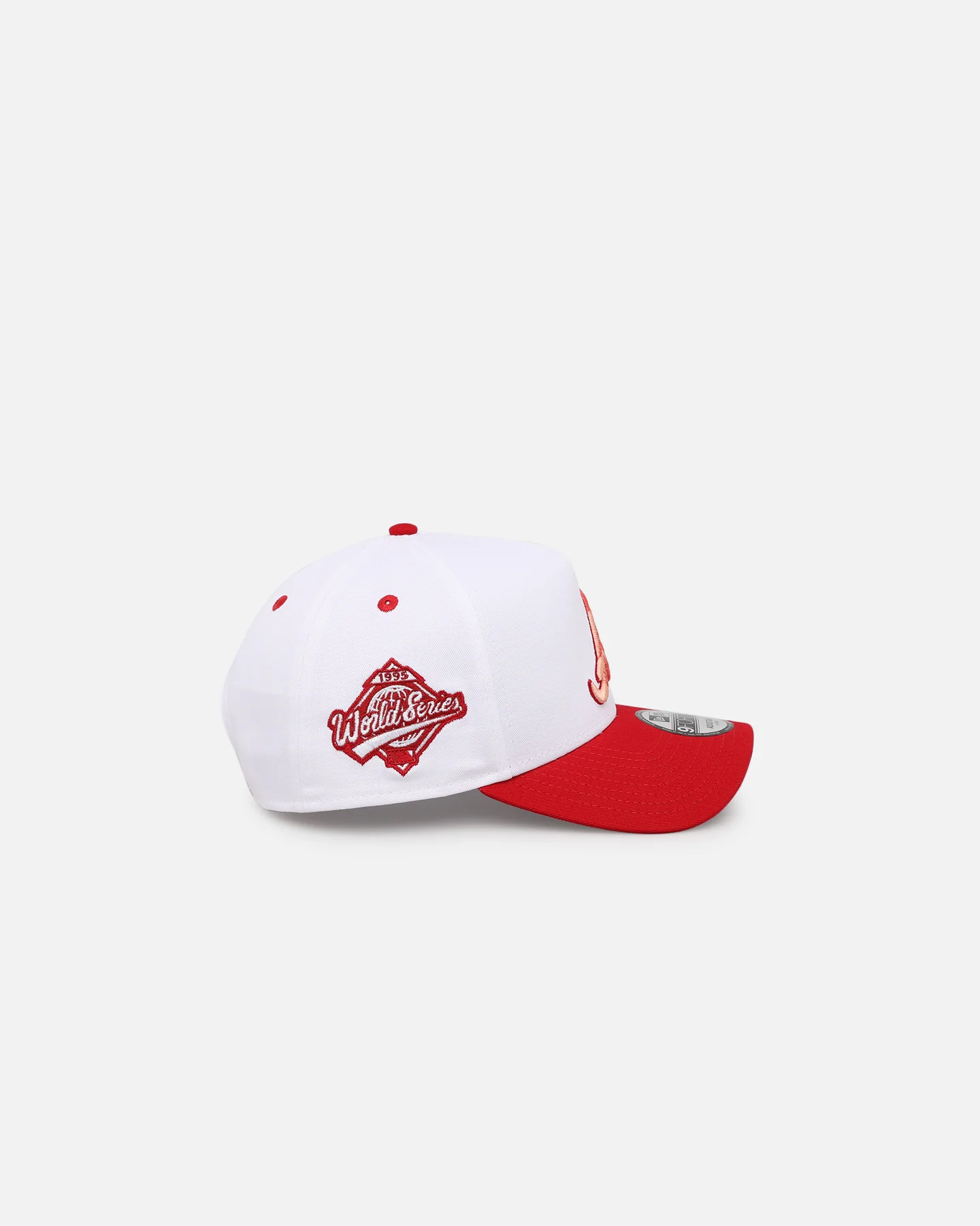 New Era Atlanta Braves 'Satin Blaze' 9FORTY A-Frame Snapback White/Scarlet - Image 3