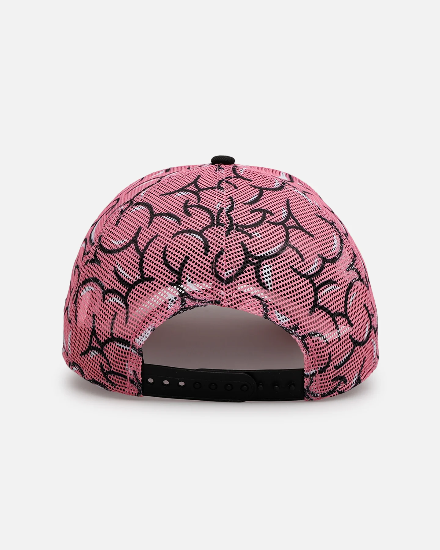 New Era Atlanta Braves 'Thoughtful' 9FORTY A-Frame Trucker Snapback Black/Pink - Image 2