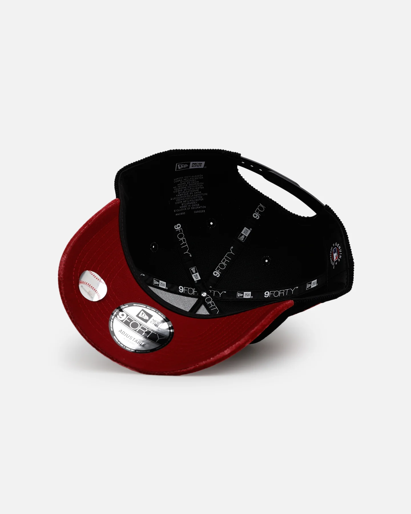New Era Atlanta Braves 'Velvet Cord Certified Lover' 9FORTY A-Frame Premium Corduroy Snapback Black - Image 7