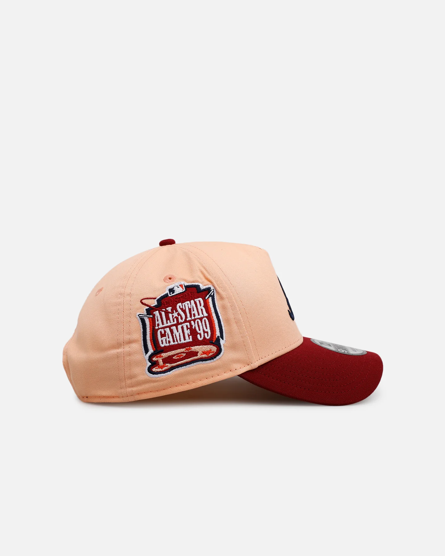 New Era Atlanta Braves 'Volcano' 9FORTY A-Frame Snapback Peach - Image 3