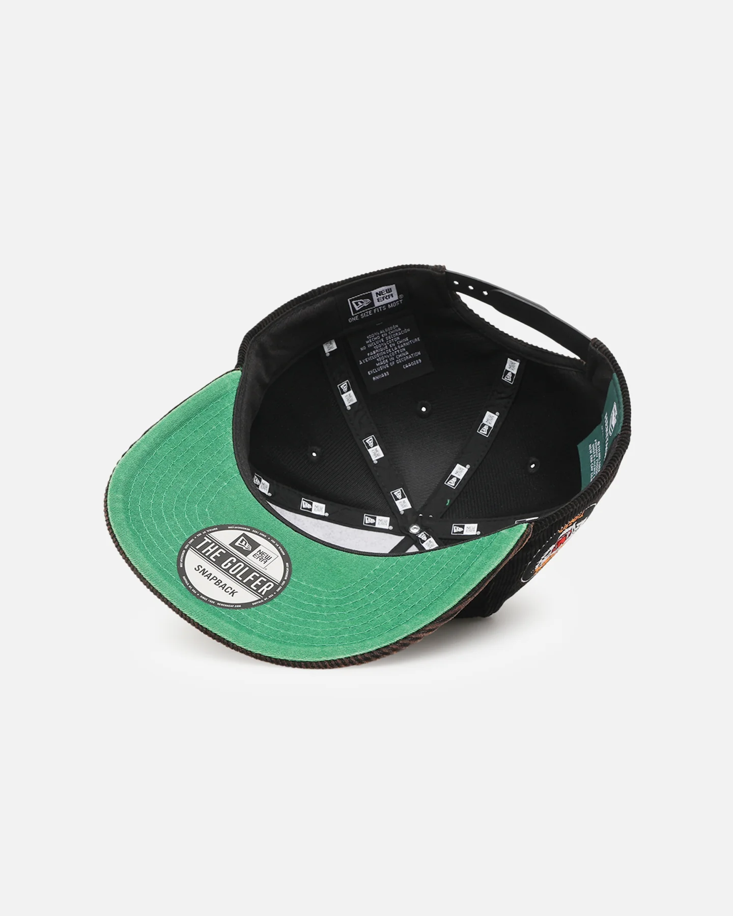 New Era Balmain Tigers 'NRL Golfer Washed Black' Pre-Curved Corduroy Golfer Snapback Washed Black - Image 6