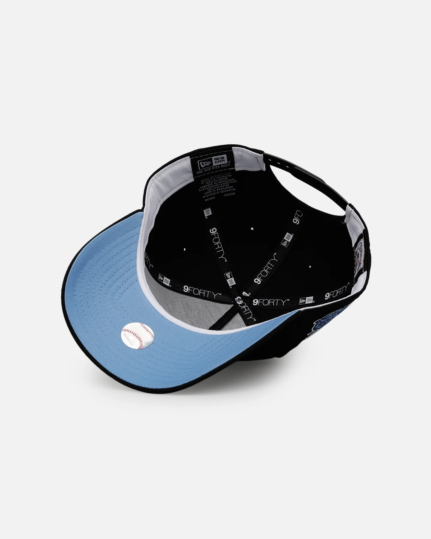 New Era Baltimore Orioles 'Black And Sky Blue' 9FORTY A-Frame Snapback Black/Sky Blue - Image 6