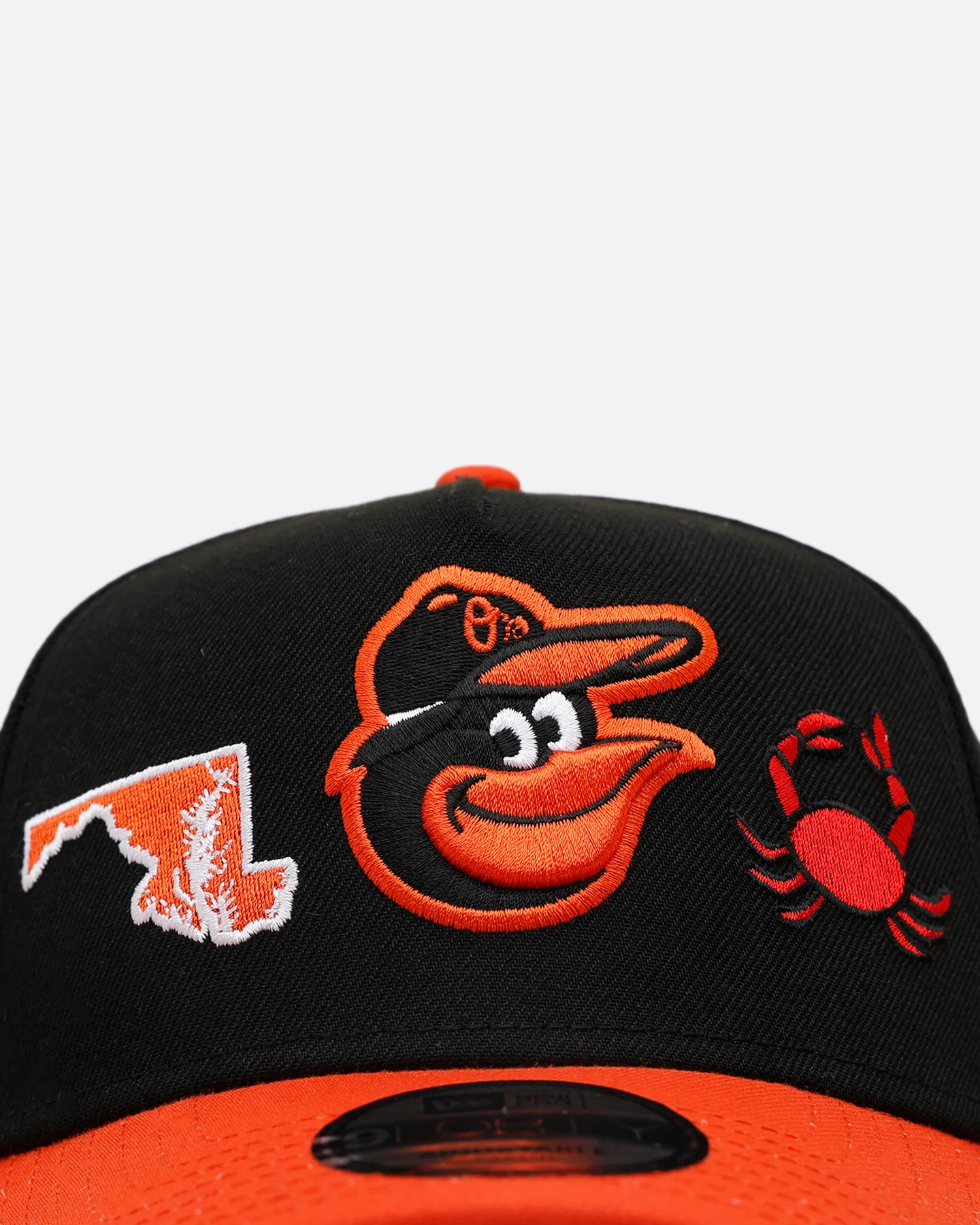 New Era Baltimore Orioles 'City Icons' 9FORTY A-Frame Snapback Black/Orange - Image 5