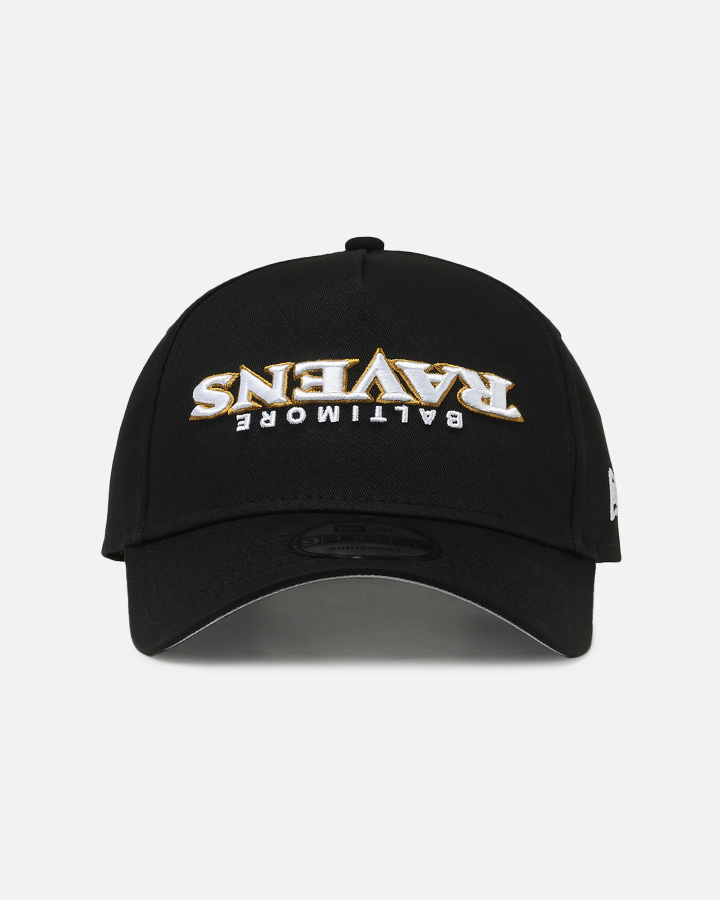 New Era Baltimore Ravens 'Upside Down Logo' 9FORTY A-Frame Snapback Black