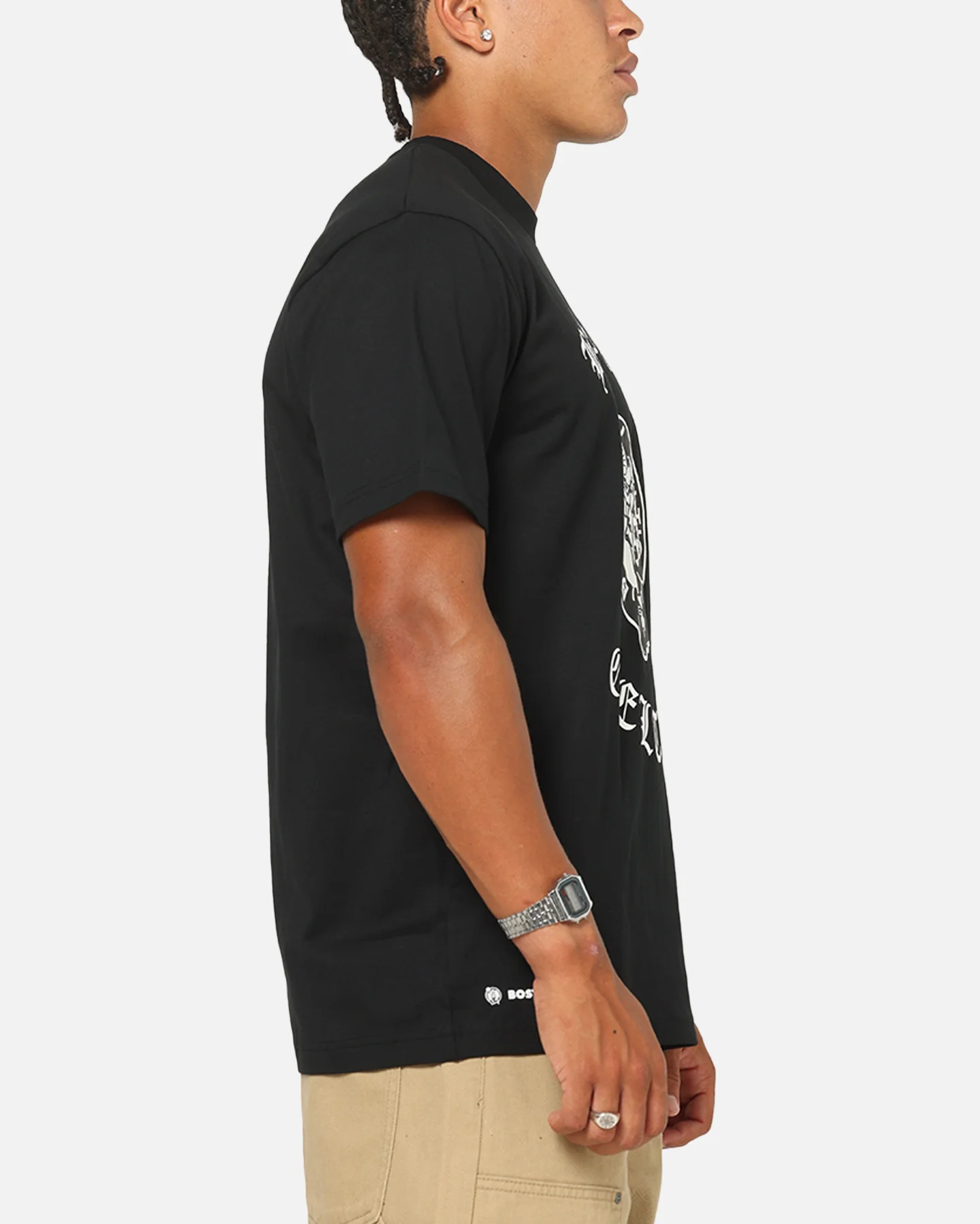 New Era Boston Celtics Gothic Oversized T-Shirt Black - Image 4